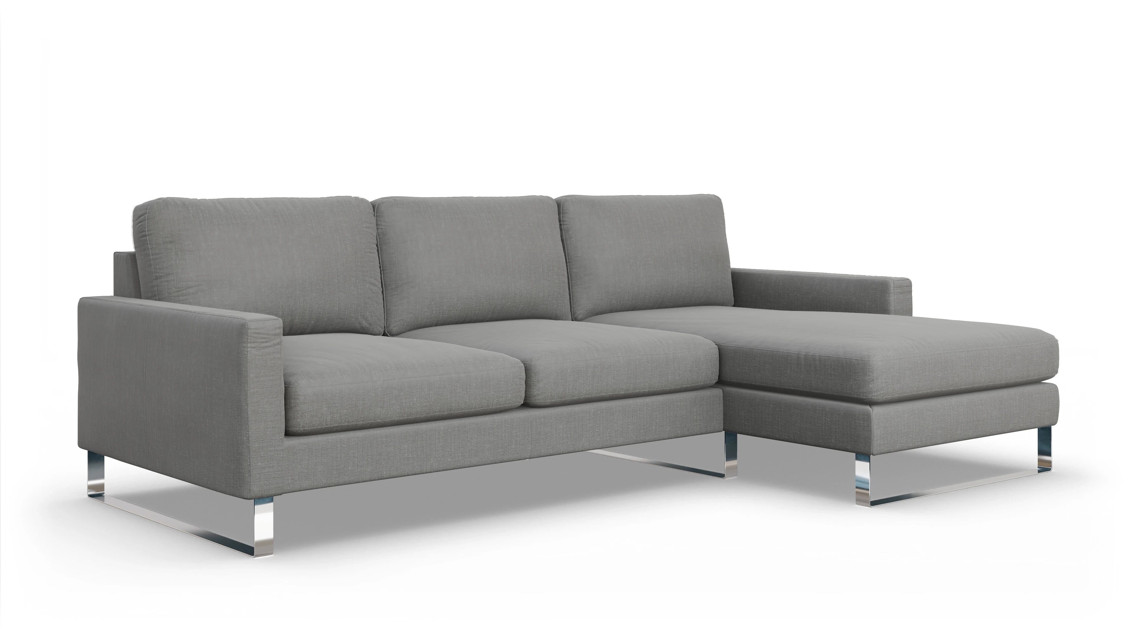 Ansicht des Produktes Cespon Sofa mit Rec rechts in Stoff grau
