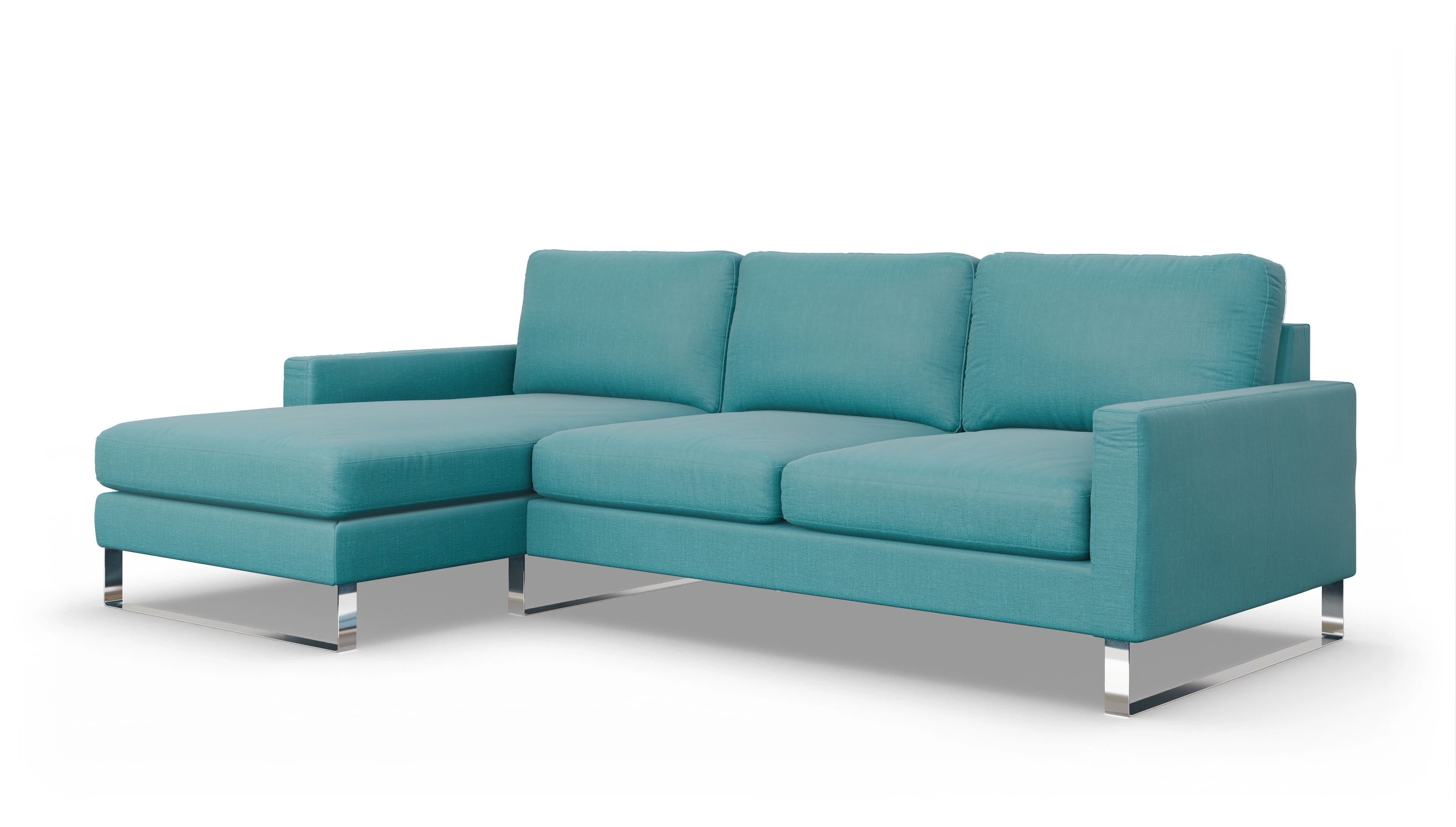 Ansicht des Produktes Cespon Sofa mit Rec links in Stoff blau