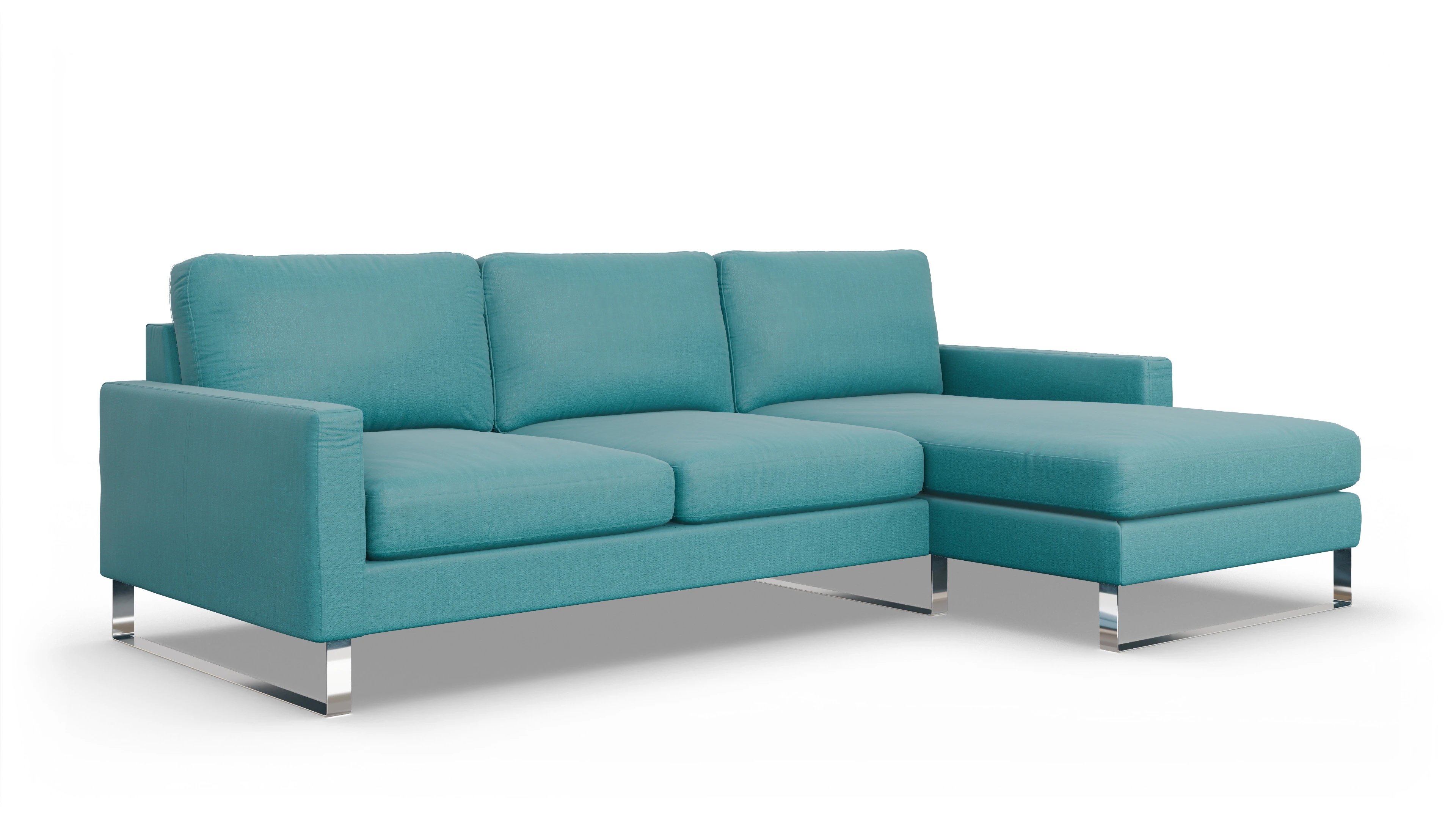 Ansicht des Produktes Cespon Sofa mit Rec rechts in Stoff blau
