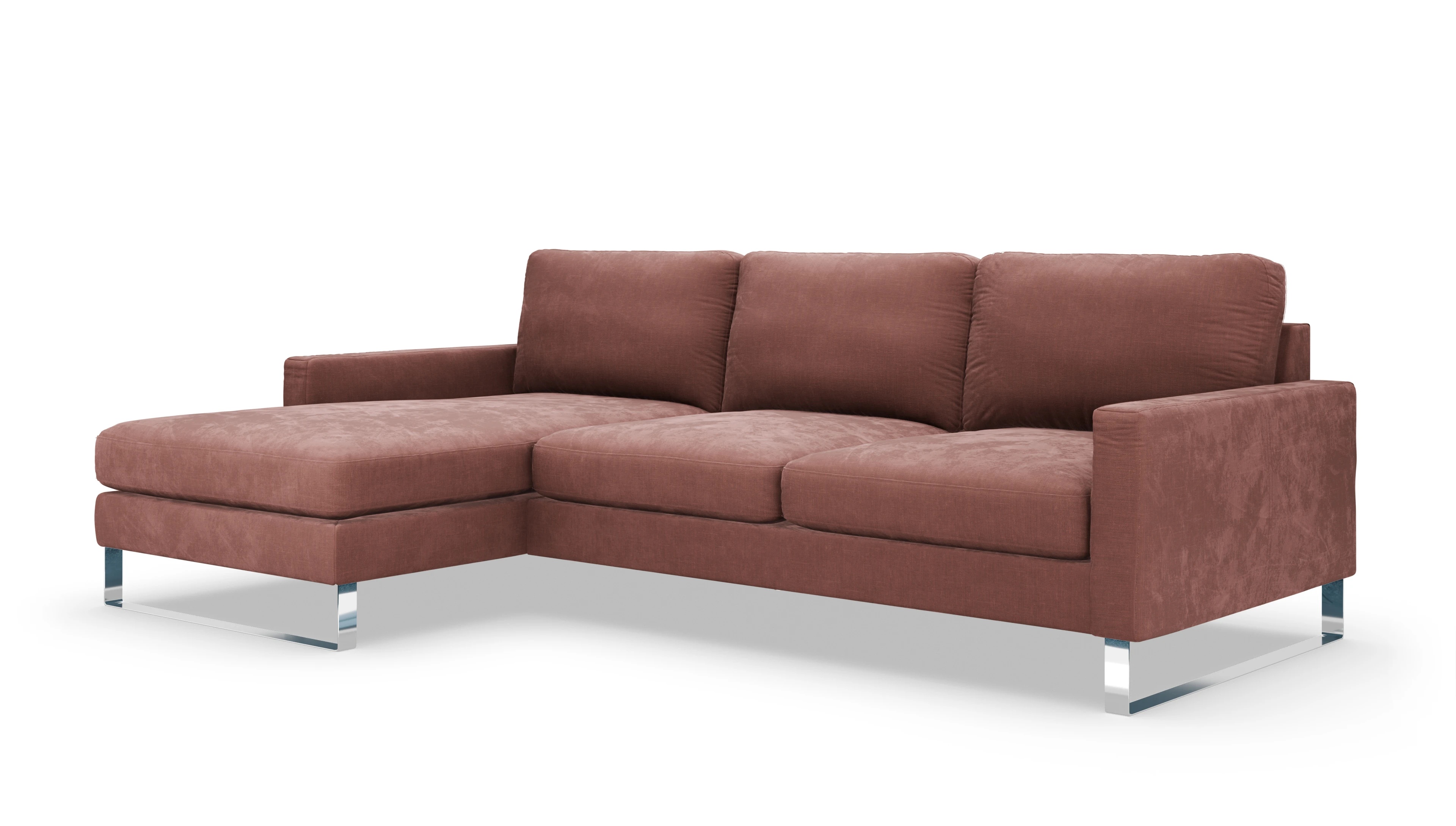 Ansicht des Produktes Cespon Sofa mit Rec links in Stoff rot