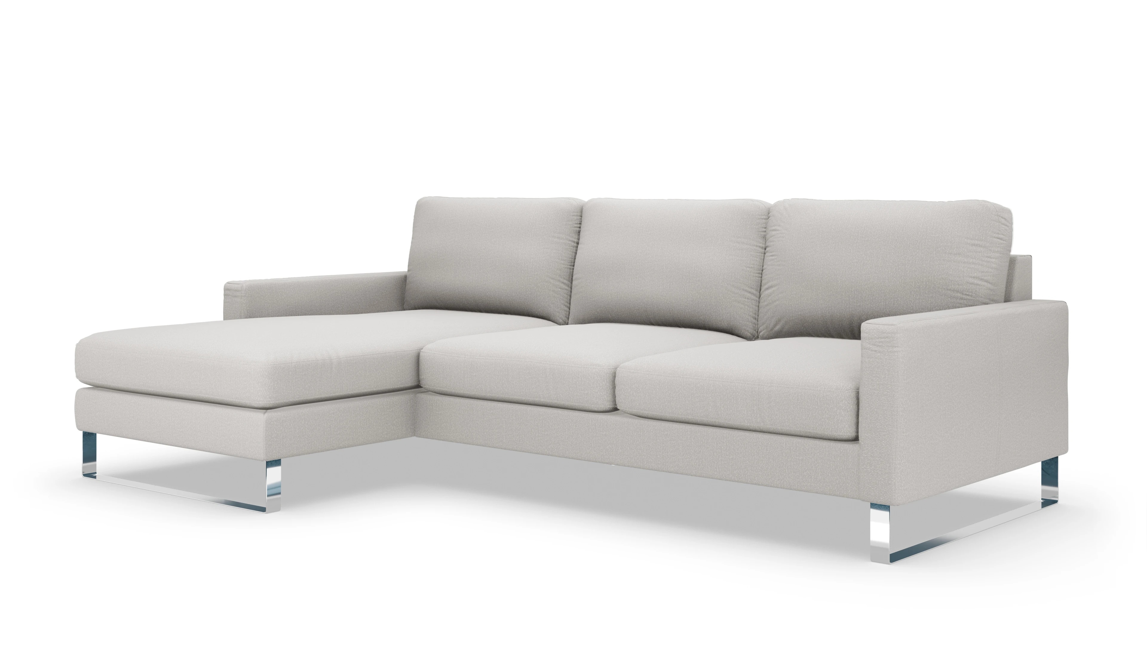 Cespon Stoffsofa Ansicht des Produktes Cespon Sofa mit Rec links in Stoff weiß