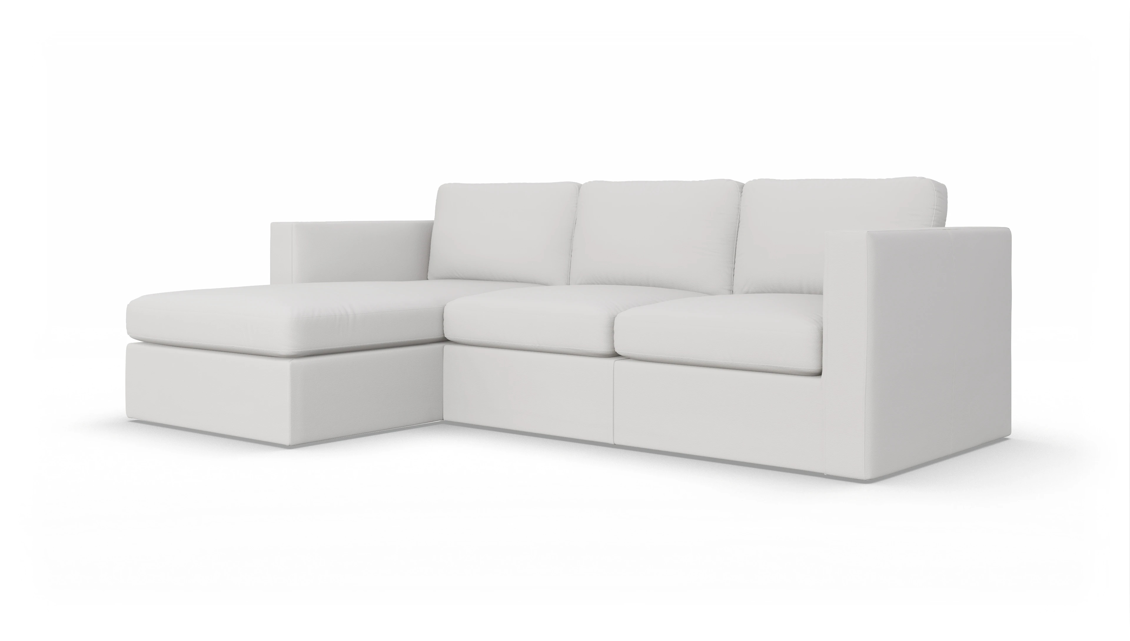 Ansicht des Produktes Santiago Sofa mit Rec links in Leder weiß