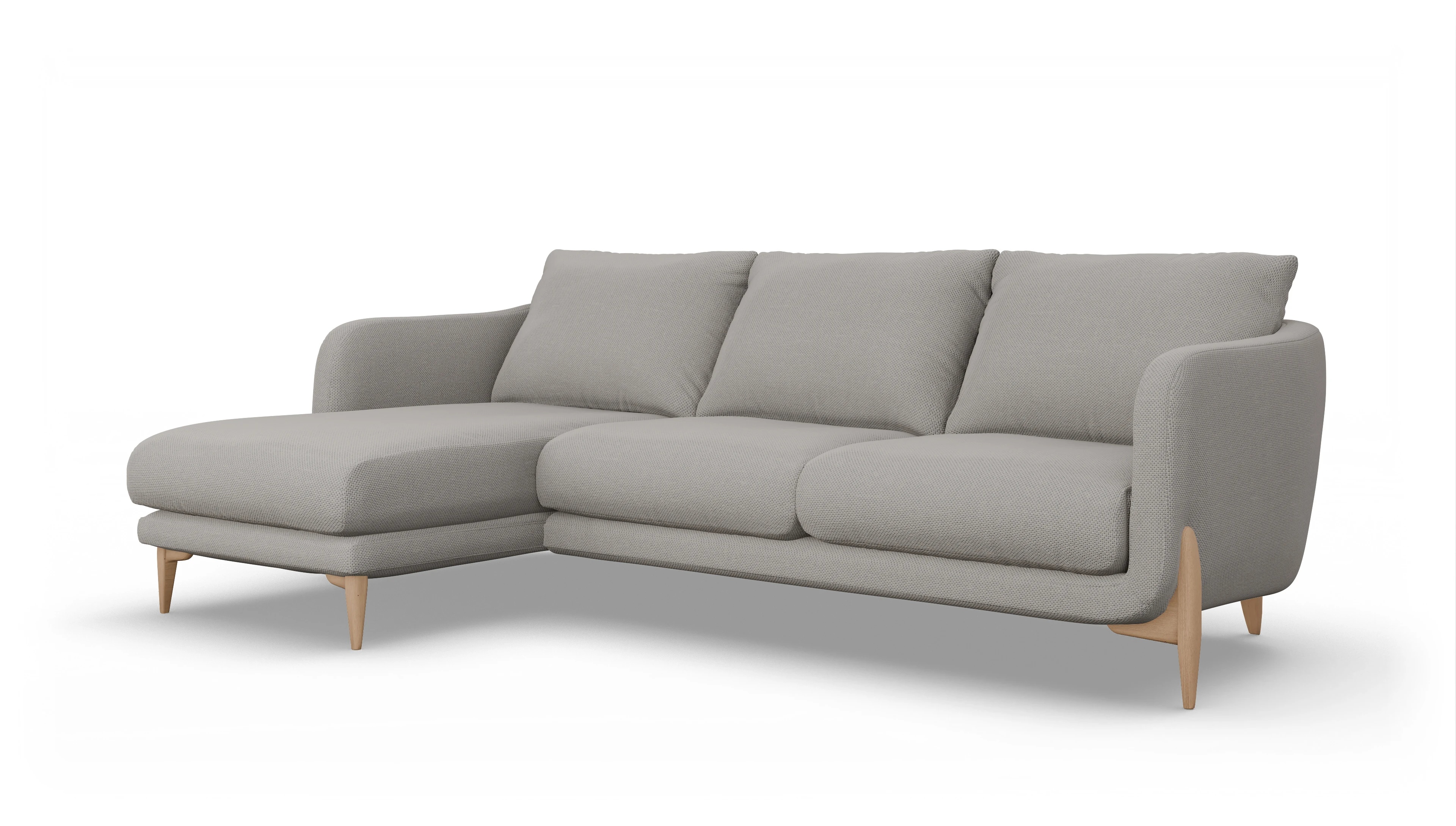 Ansicht des Produktes Iversen Sofa mit Rec links in Stoff weiß