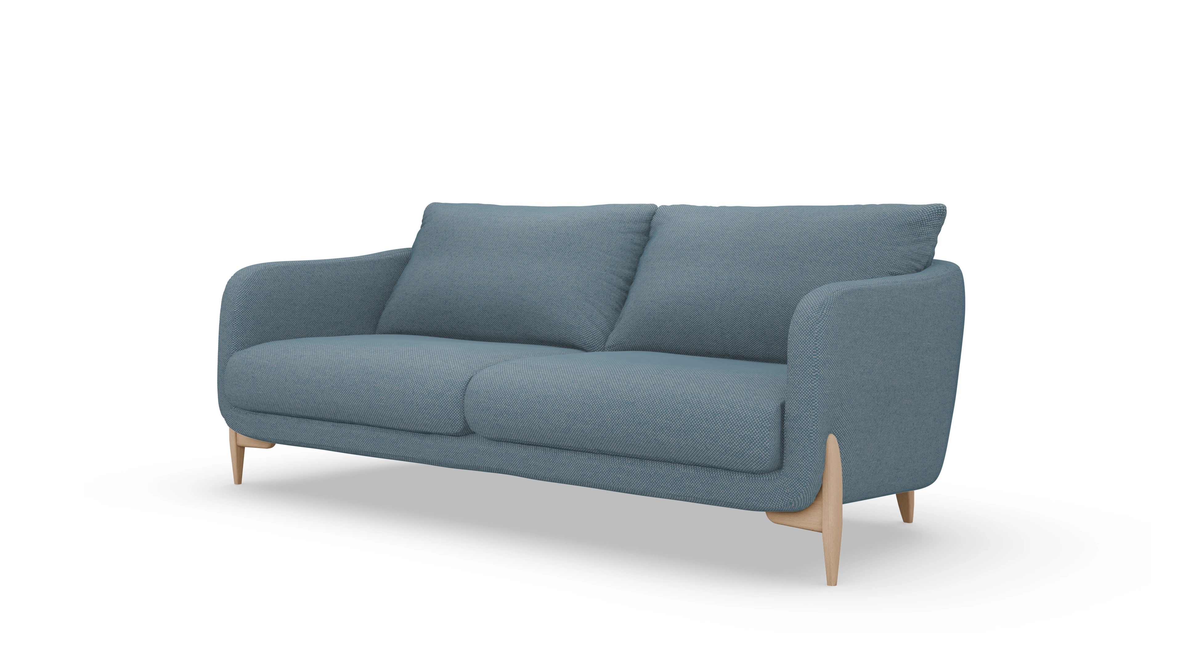 Stoffsofa Iversen Ansicht des Produktes Iversen 3-Sitzer in Stoff blau