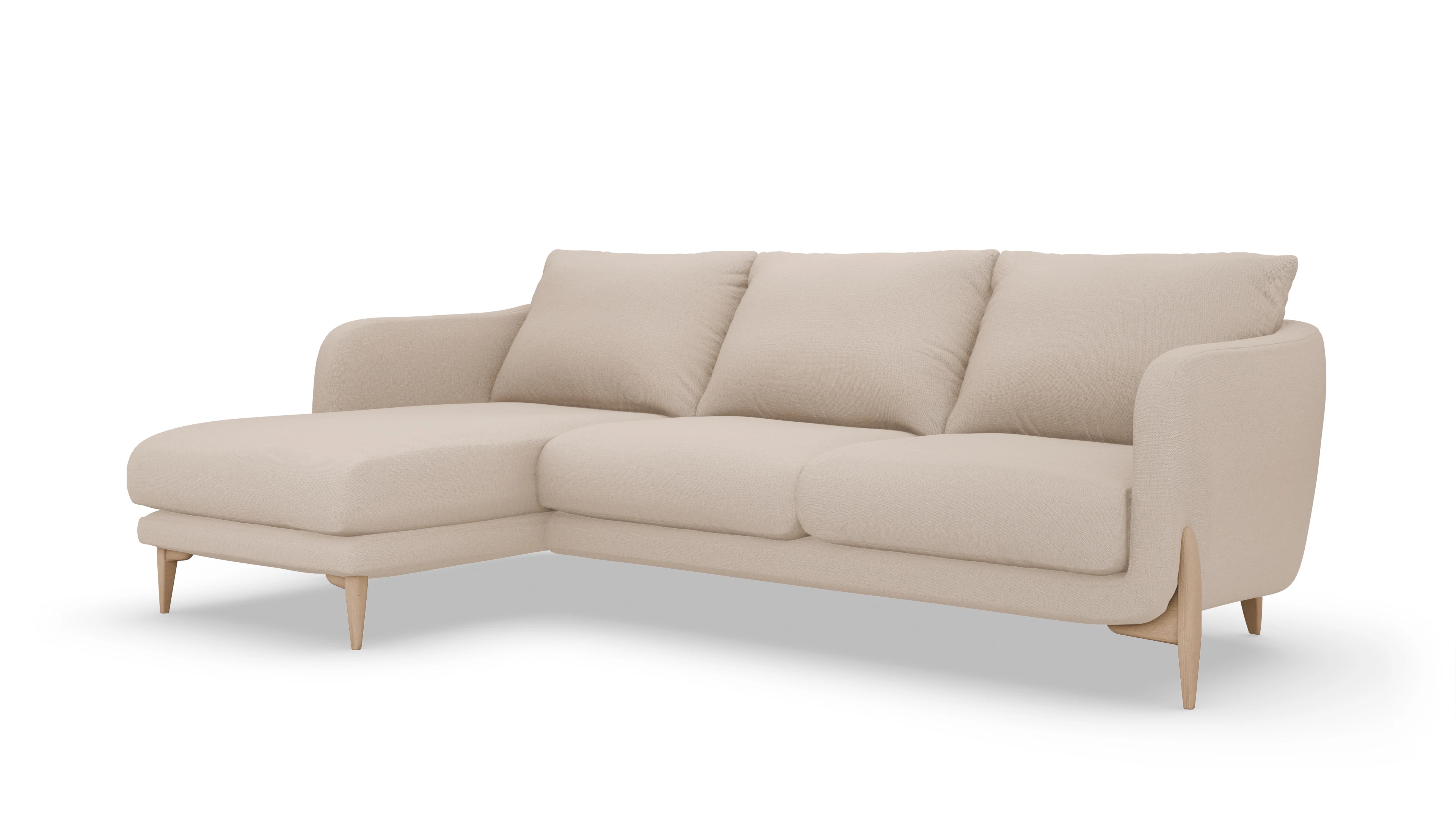 Ansicht des Produktes Iversen Sofa mit Rec links in Stoff beige