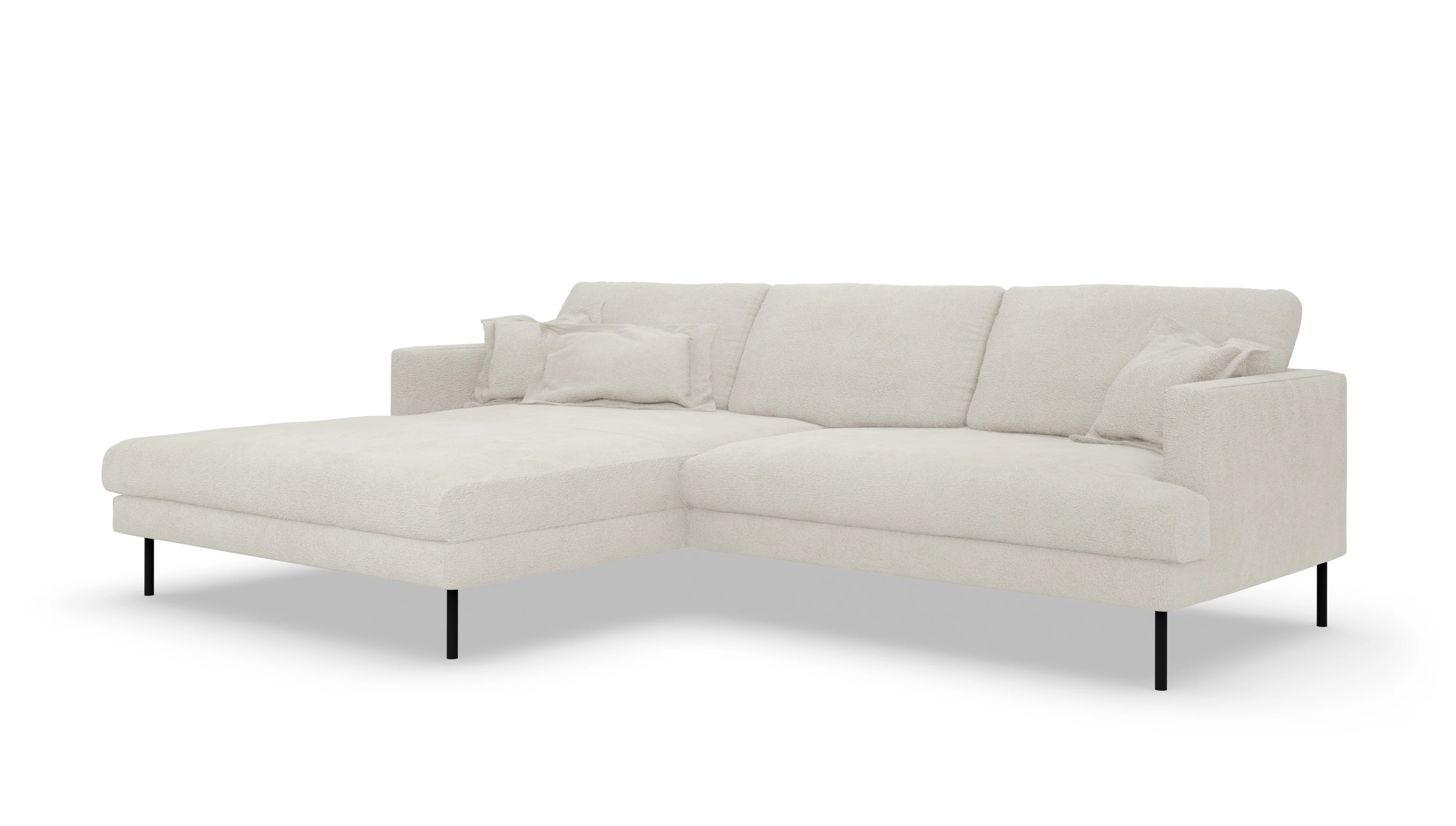 Ansicht des Produktes Arna Sofa mit Rec links in Stoff weiß
