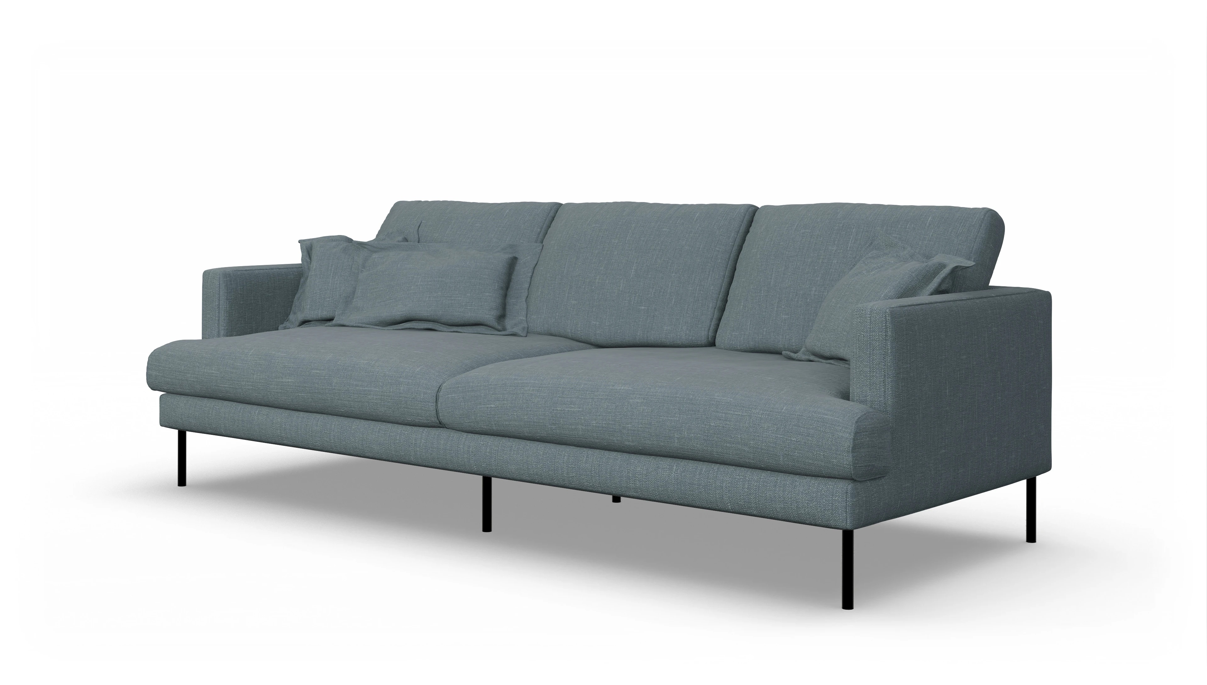 Ansicht des Produktes Arna 3-Sitzer in Stoff blau