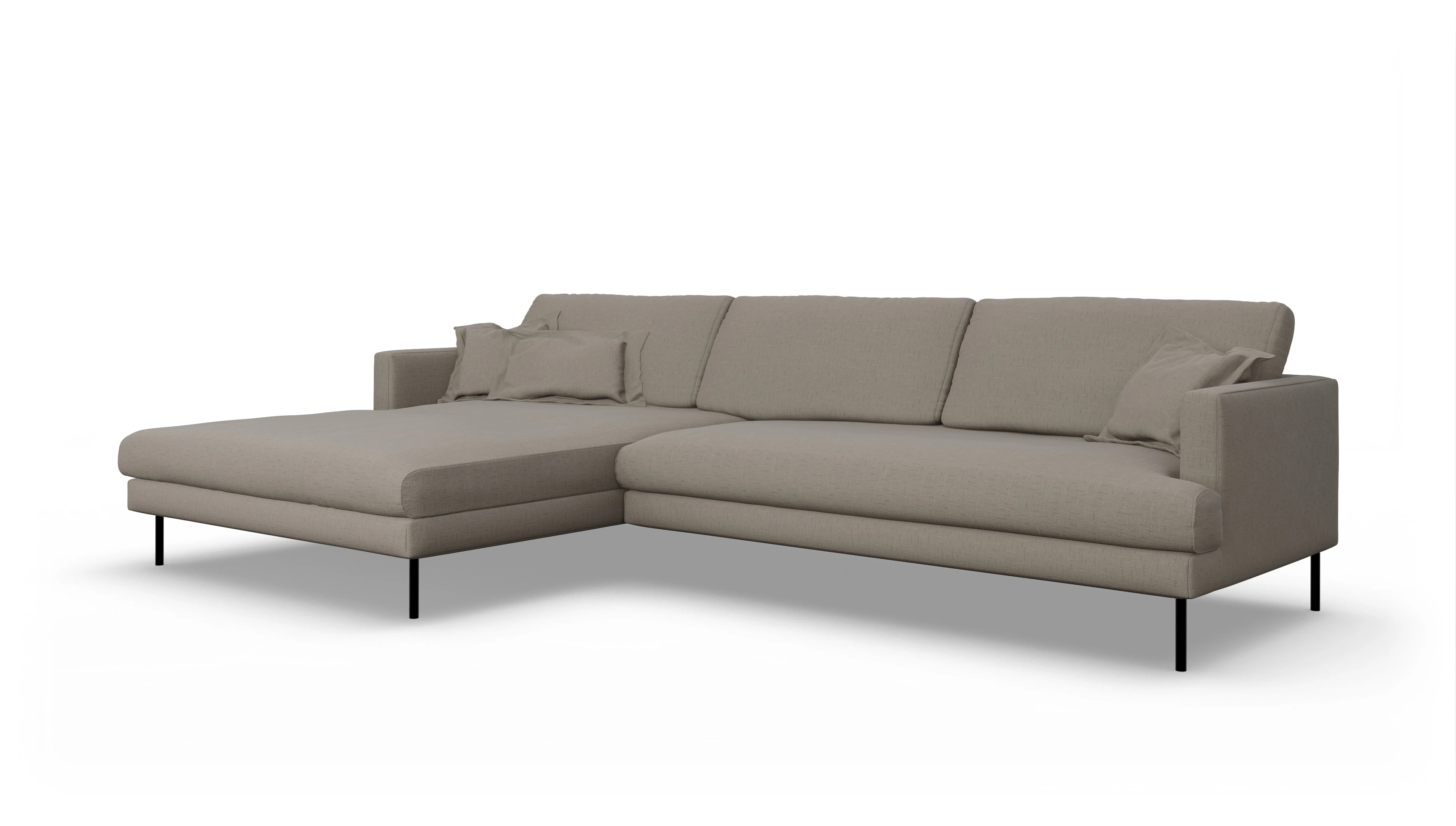 Ansicht des Produktes Arna Sofa mit Rec links in Stoff beige