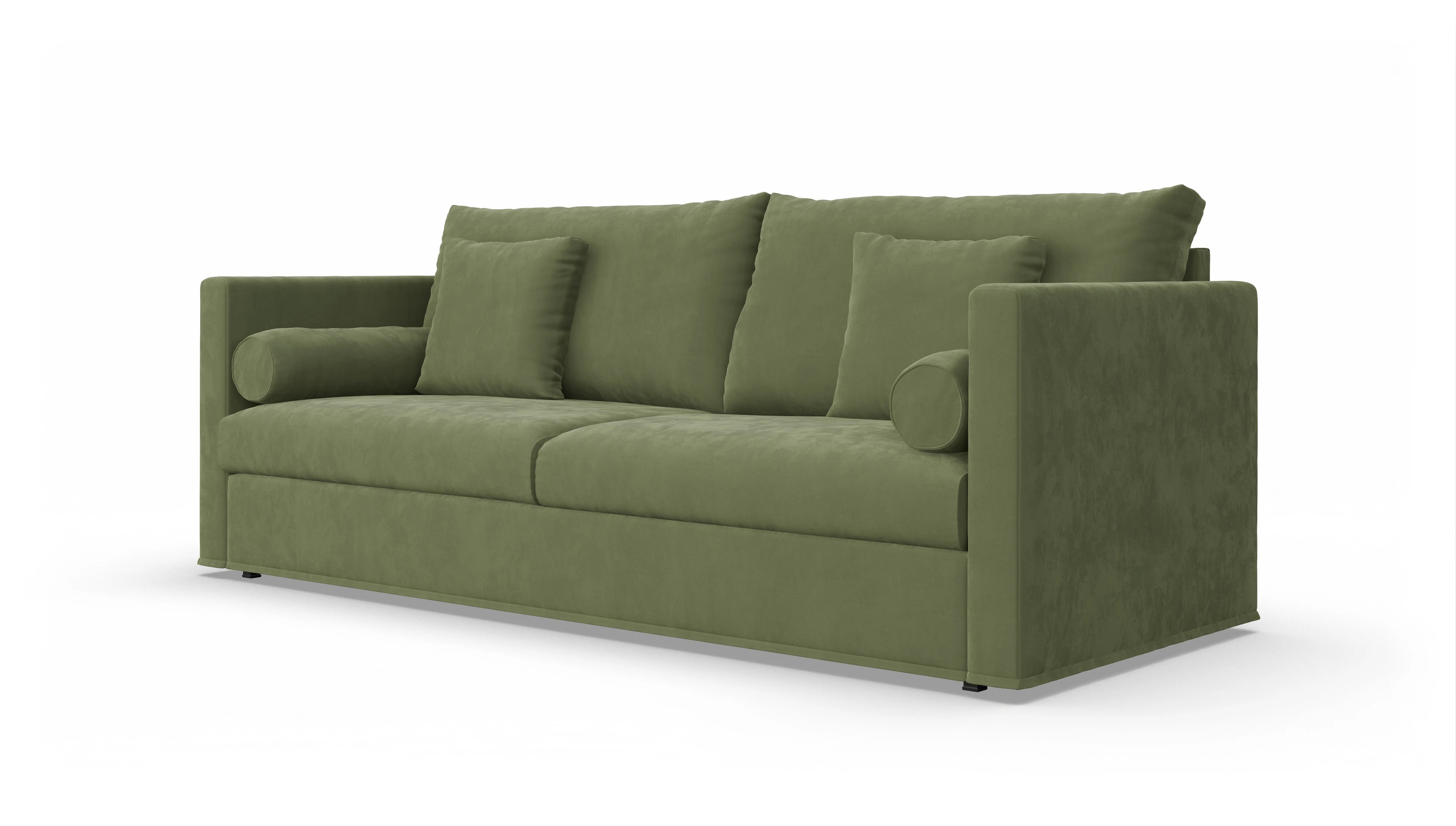 Schlafsofa Vadena Ansicht des Produktes Vadena 3-Sitzer in Samt grün