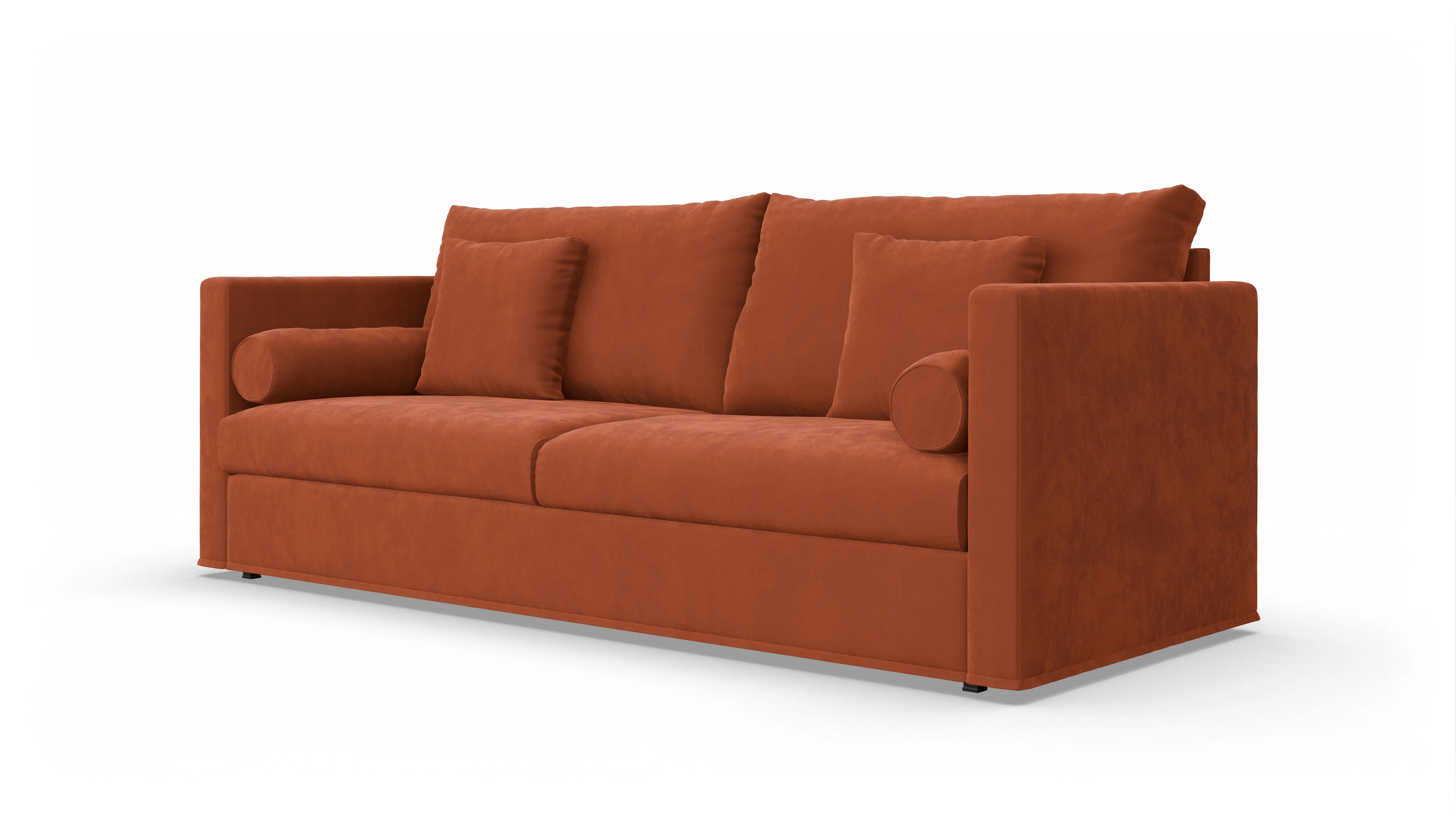 Ansicht des Produktes Vadena 3-Sitzer in Samt orange