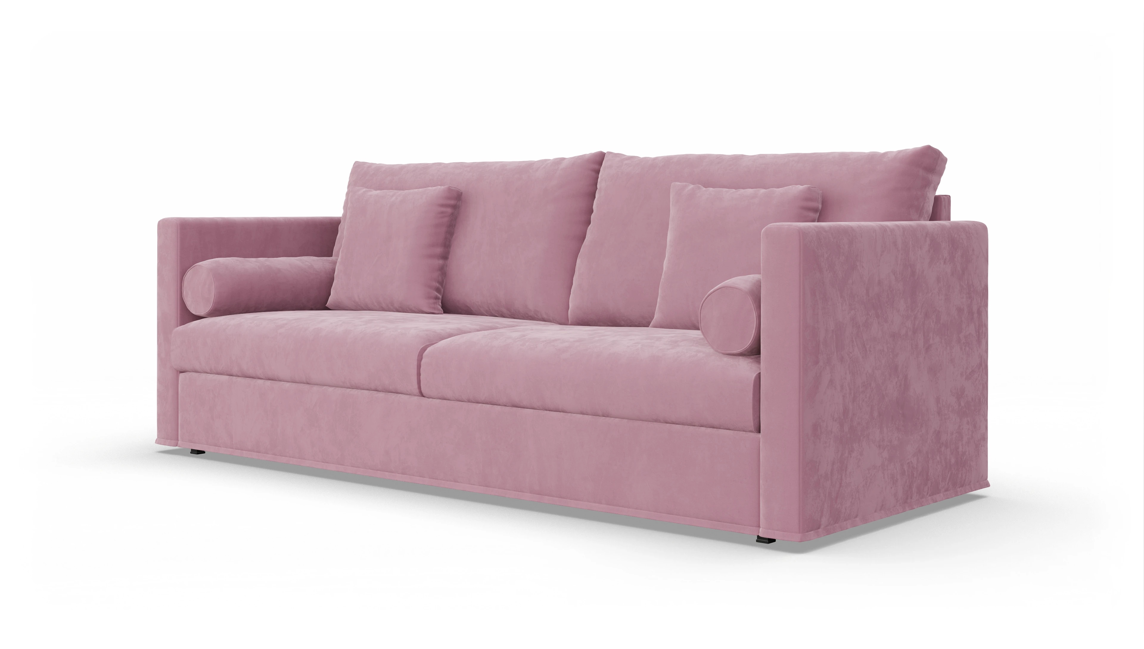 Schlafsofa Vadena Ansicht des Produktes Vadena 3-Sitzer in Samt rot