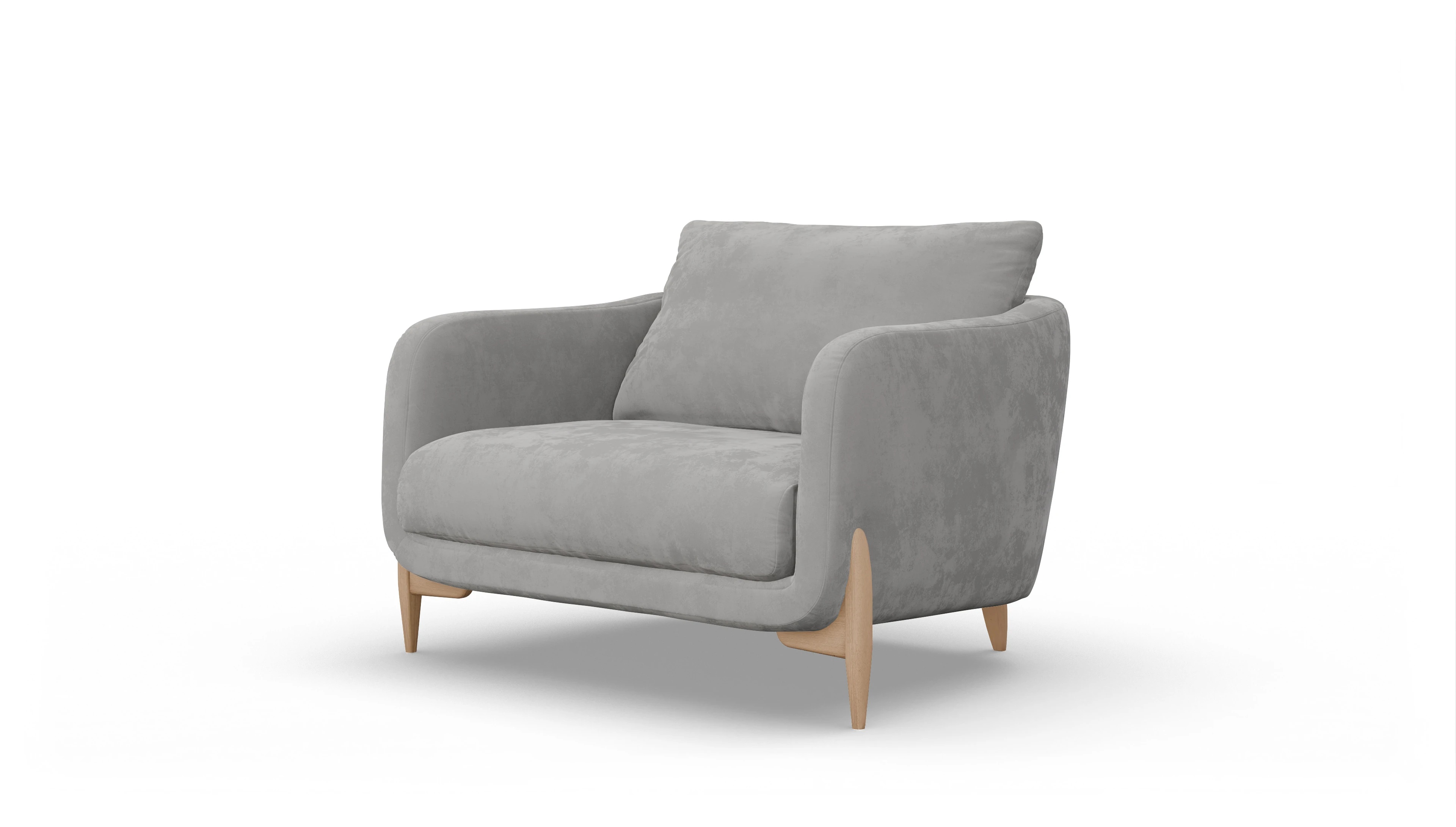 Ansicht des Produktes Iversen Sessel in Samt grau