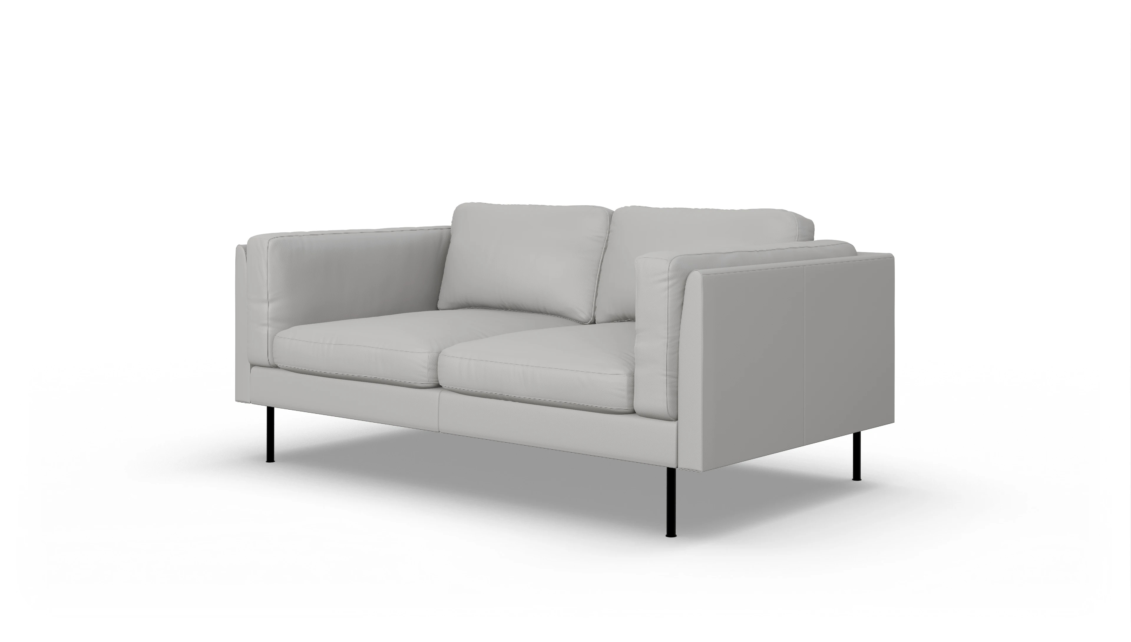 Ansicht des Produktes Henriksen 2-Sitzer in Leder weiß