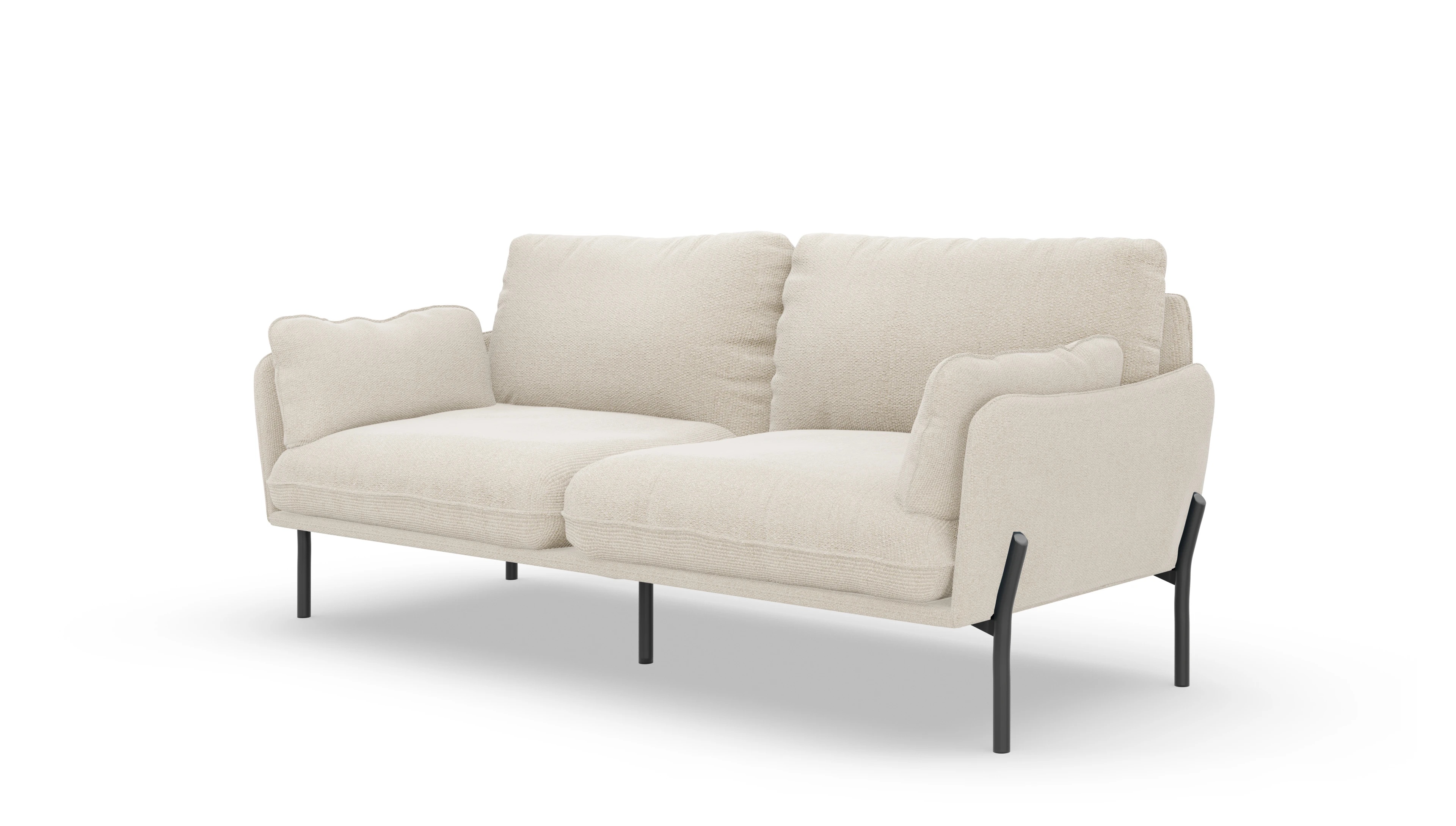 Stoffsofa Crimora Ansicht des Produktes Crimora 2,5-Sitzer in Stoff weiß