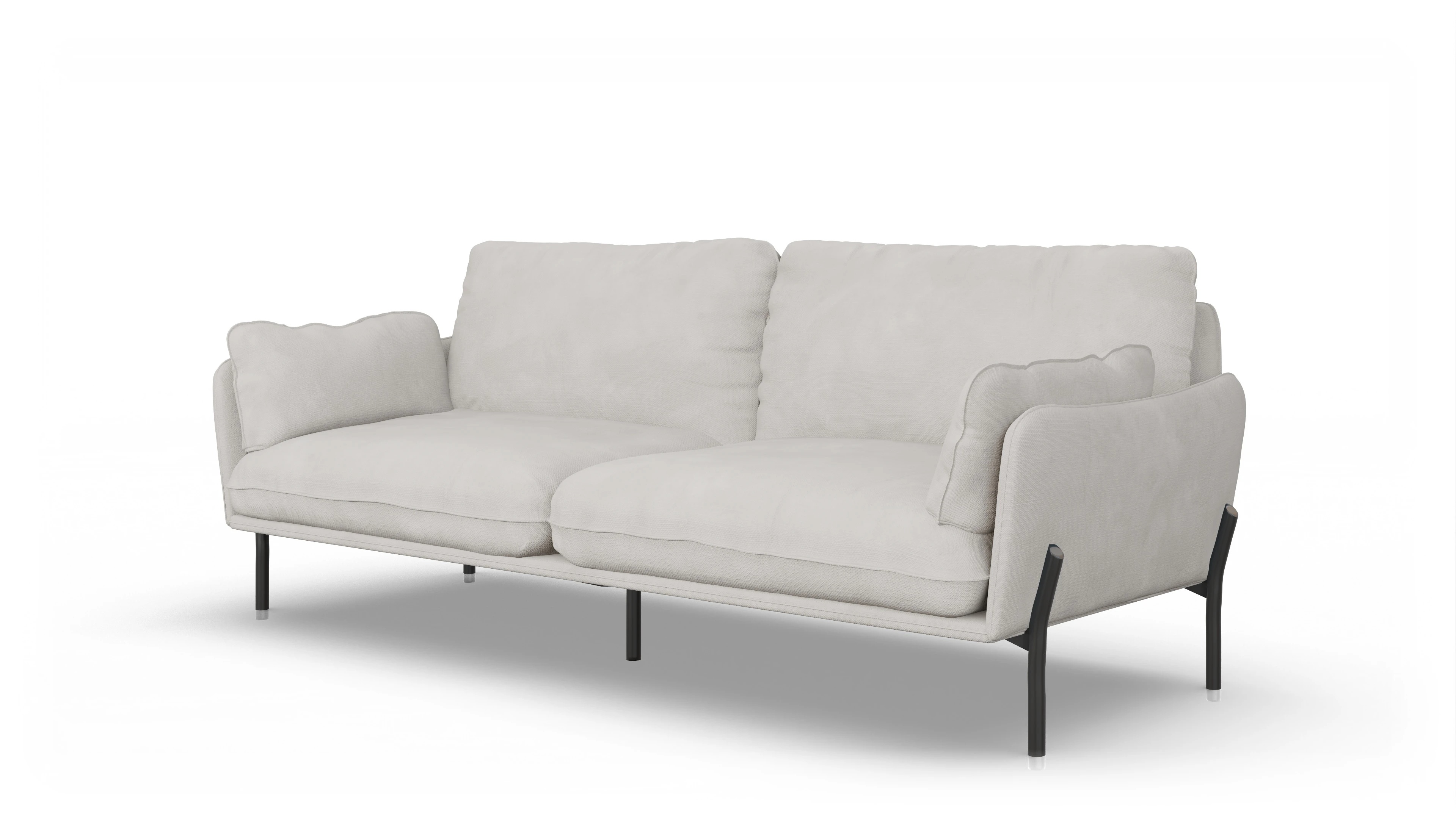 Ansicht des Produktes Crimora 3-Sitzer in Samt weiß