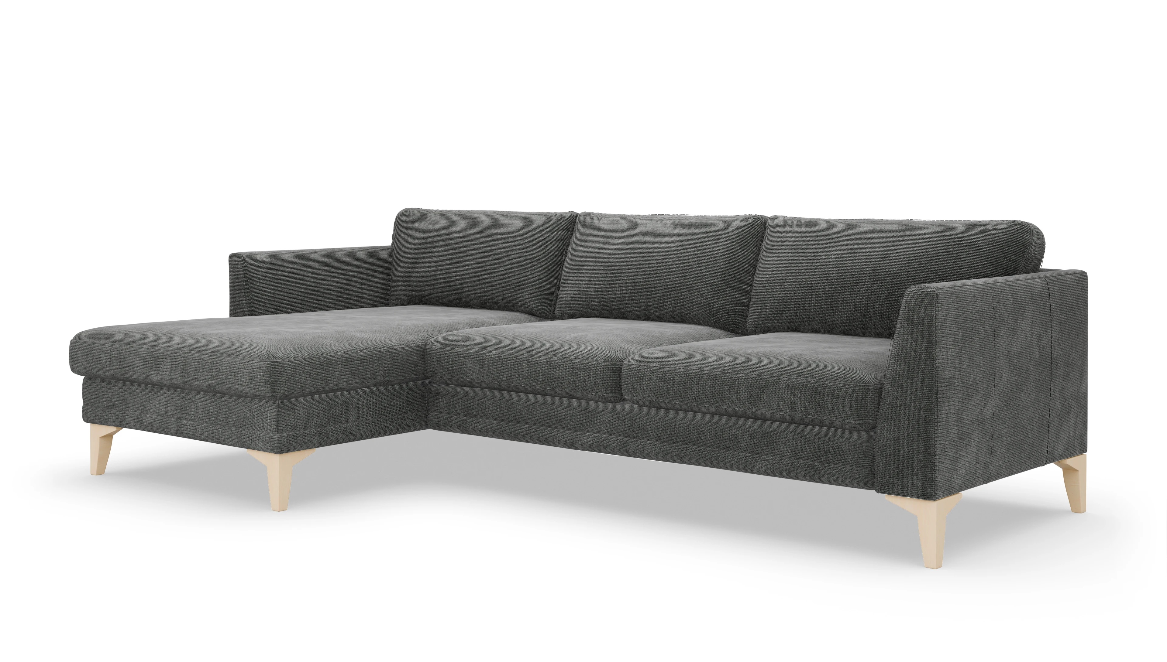 Ansicht des Produktes Fairfield Sofa mit Rec links in Stoff grau