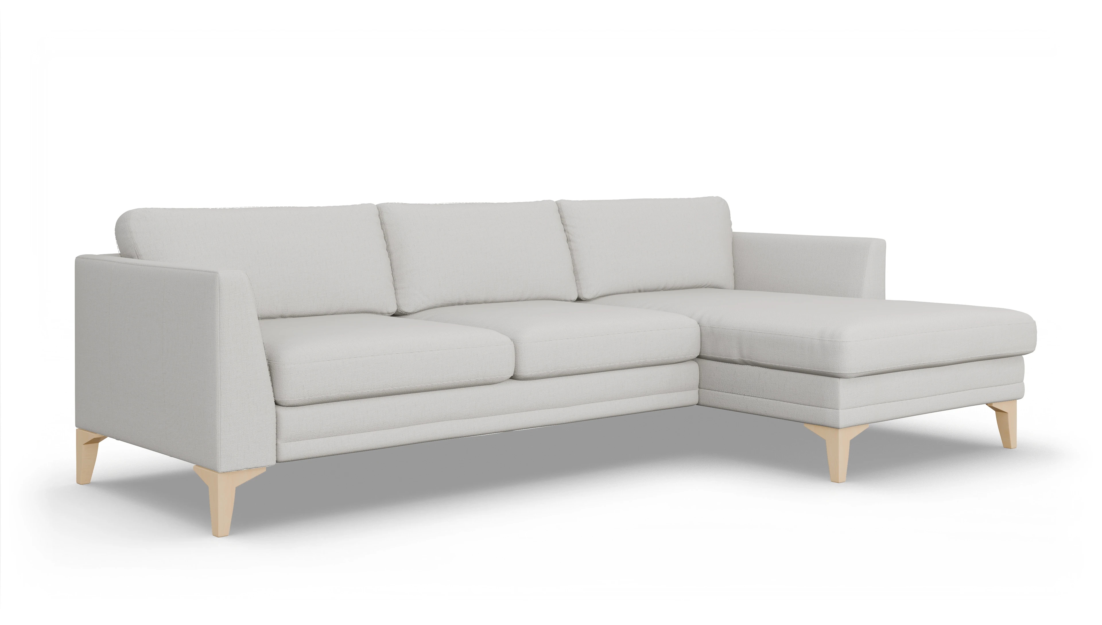 Ansicht des Produktes Fairfield Sofa mit Rec rechts in Stoff weiß