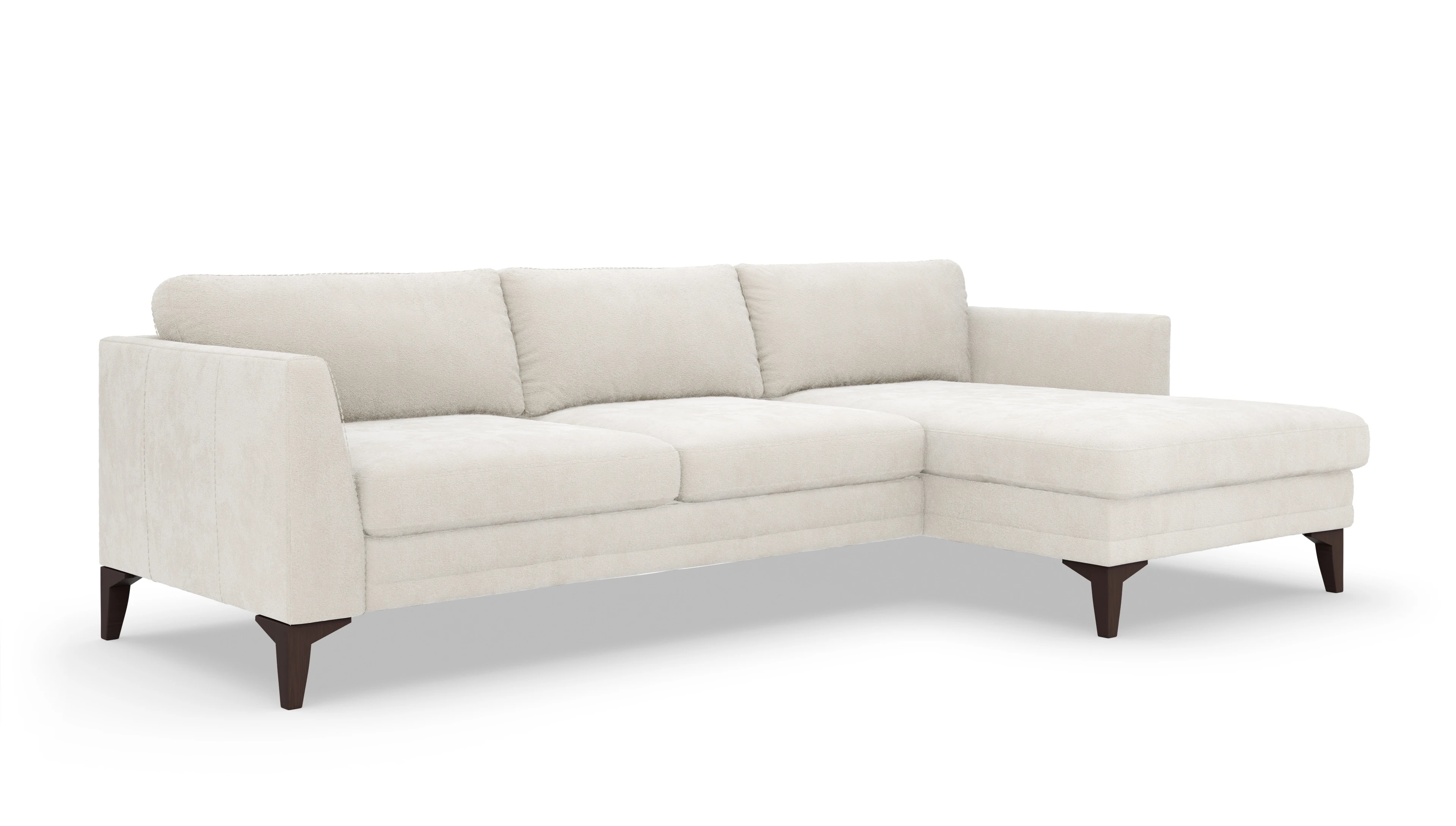 Stoffsofa Fairfield Ansicht des Produktes Fairfield Sofa mit Rec rechts in Stoff weiß