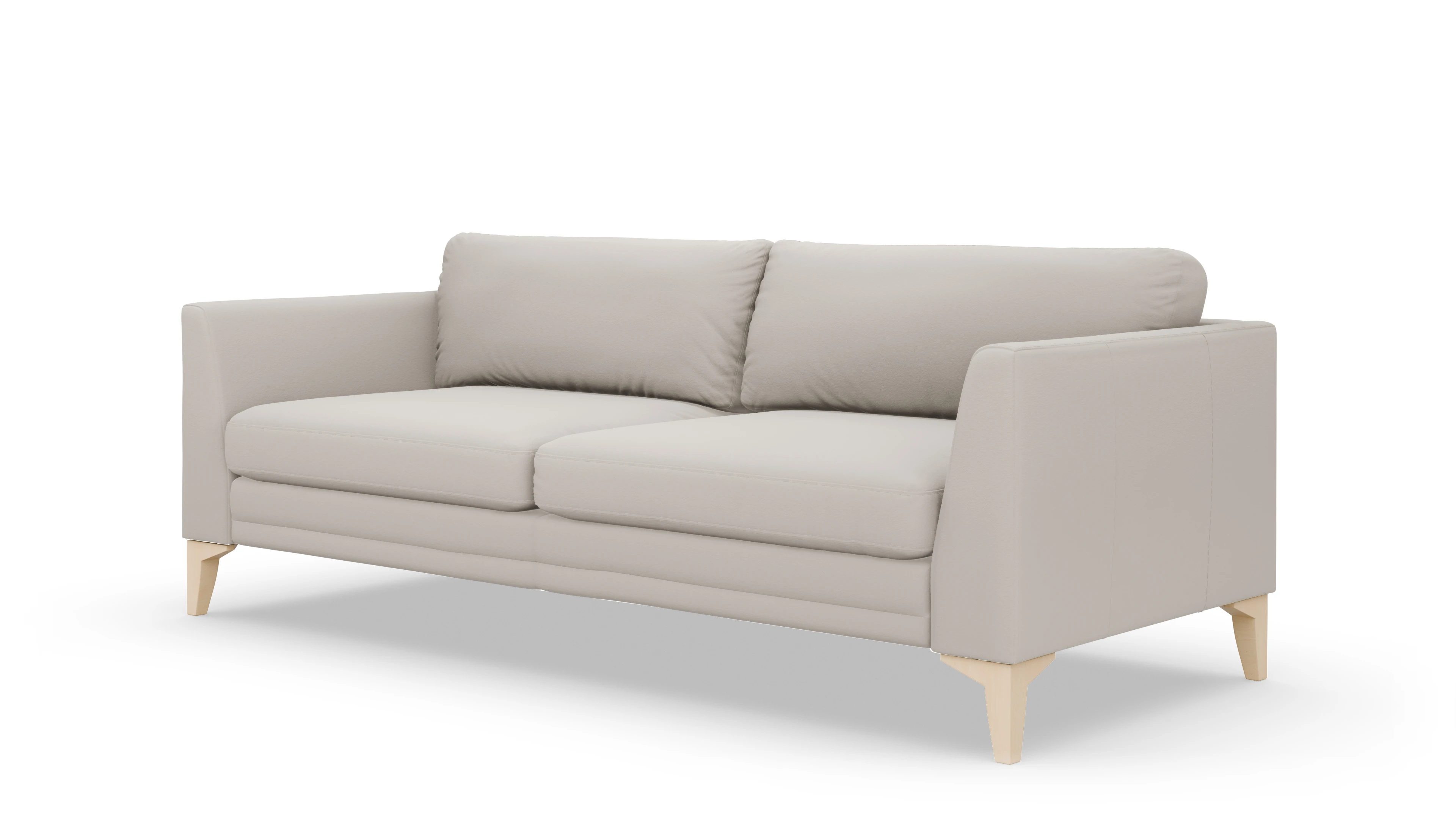 Ledersofa Fairfield Ansicht des Produktes Fairfield 3-Sitzer in Leder grau
