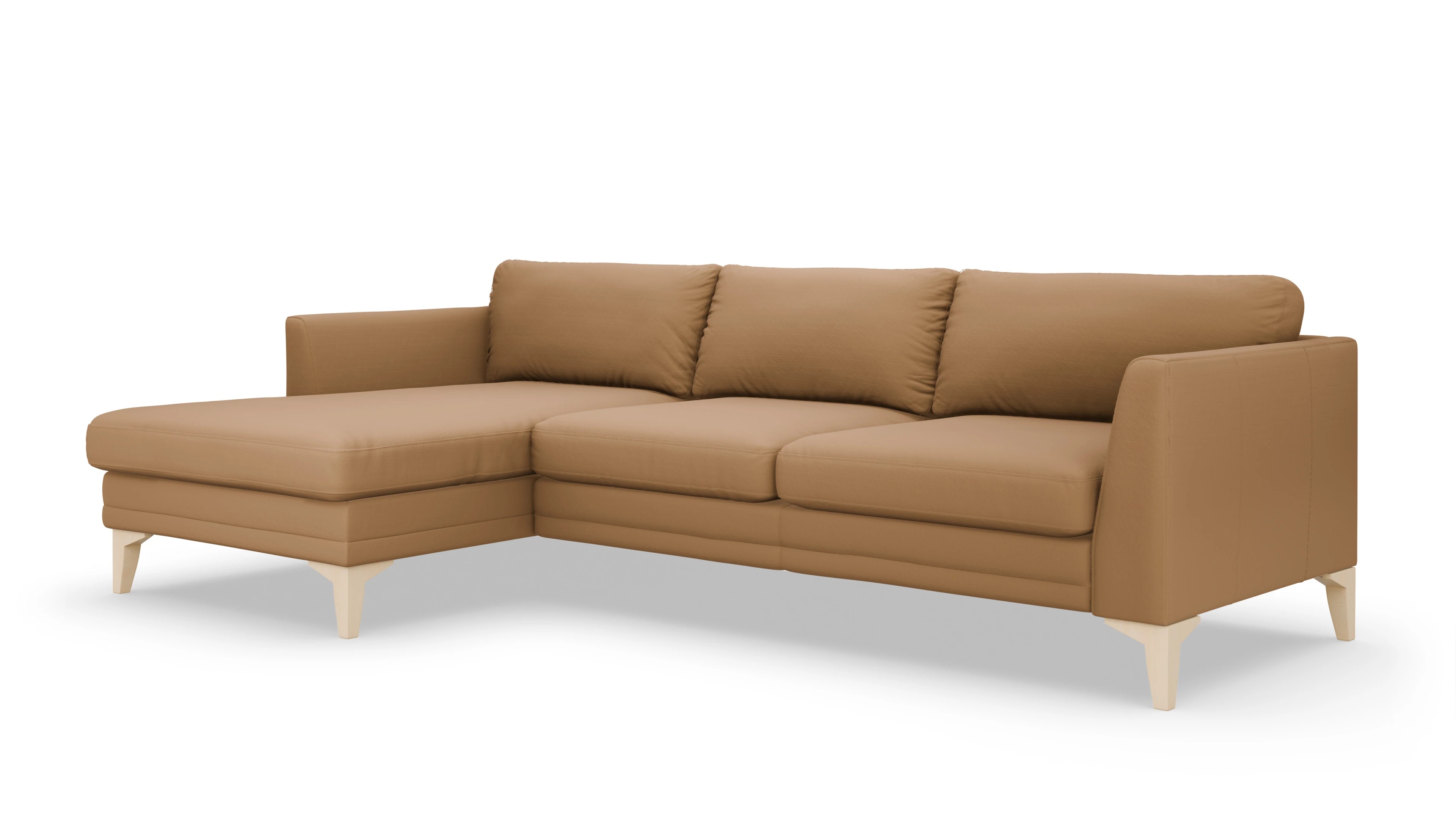 Ansicht des Produktes Fairfield Sofa mit Rec links in Leder braun