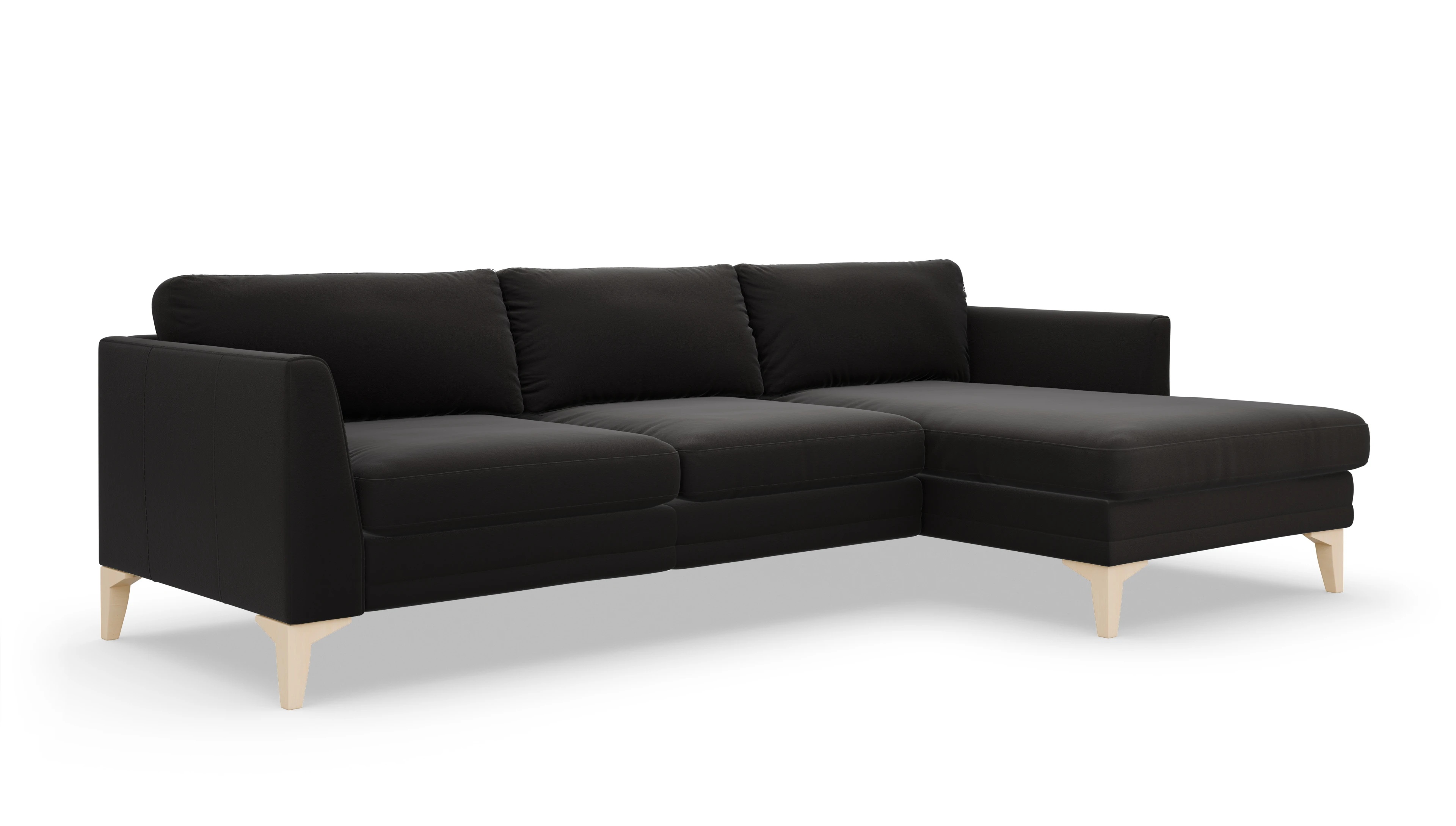 Ansicht des Produktes Fairfield Sofa mit Rec rechts in Leder braun