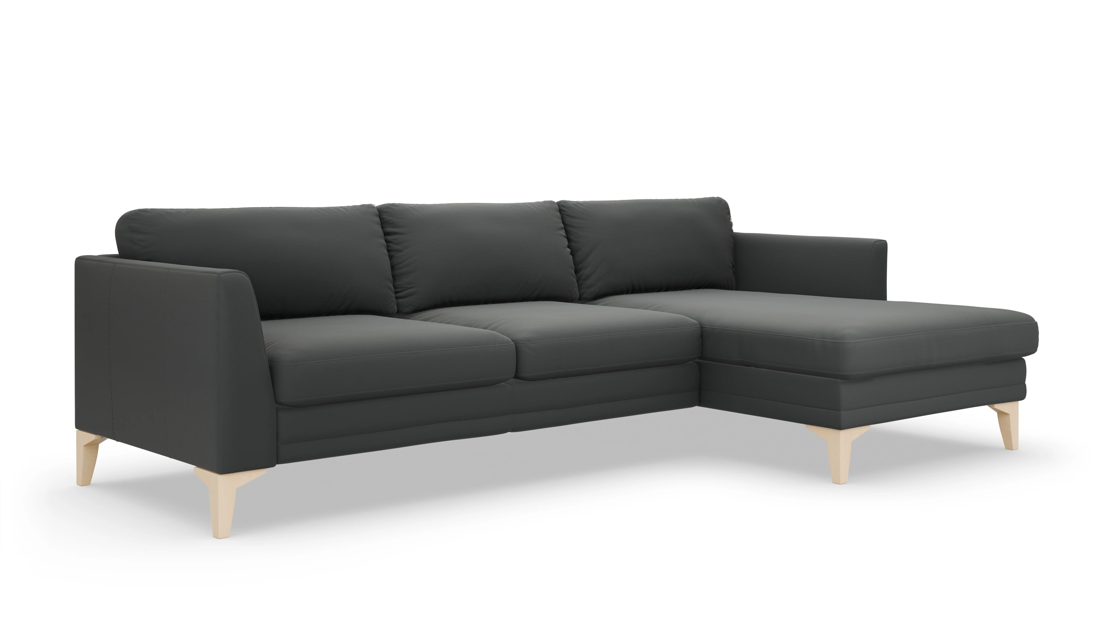 Ansicht des Produktes Fairfield Sofa mit Rec rechts in Leder grau