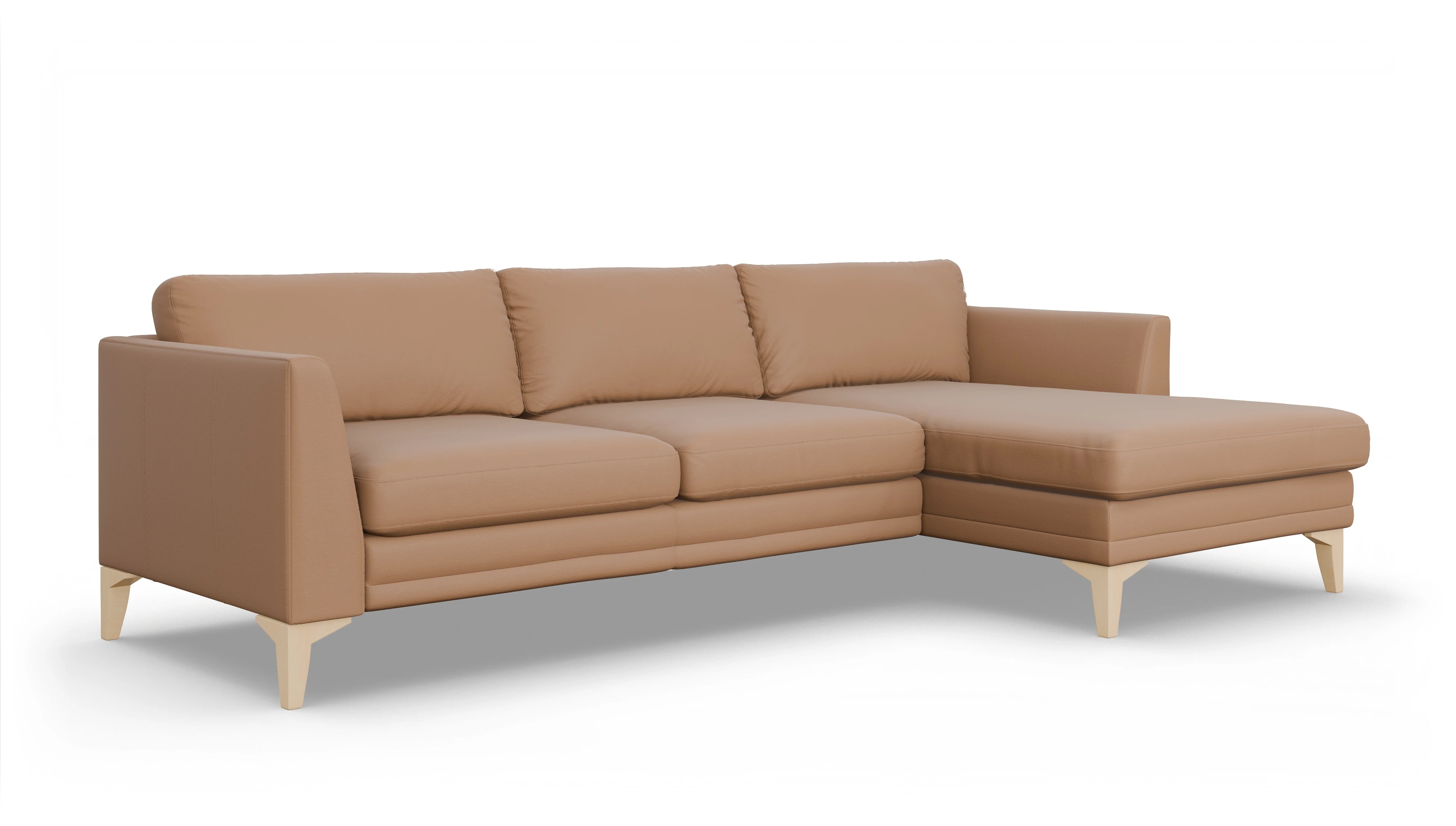 Ansicht des Produktes Fairfield Sofa mit Rec rechts in Leder braun