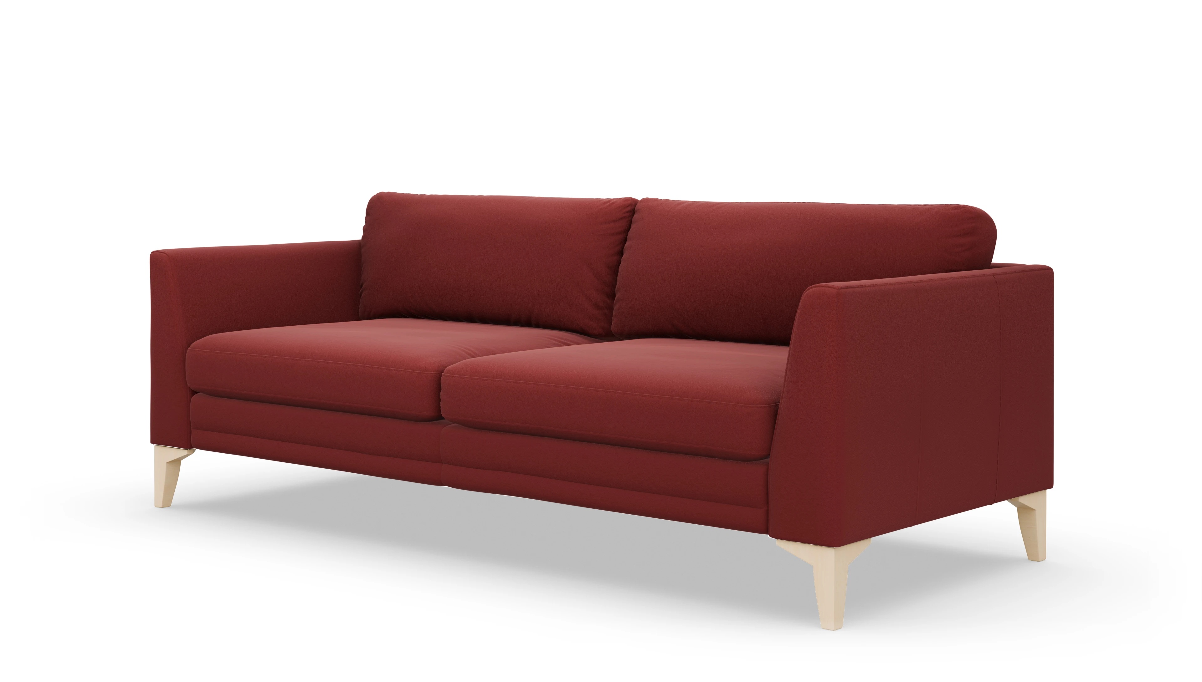 Ledersofa Fairfield Ansicht des Produktes Fairfield 3-Sitzer in Leder rot