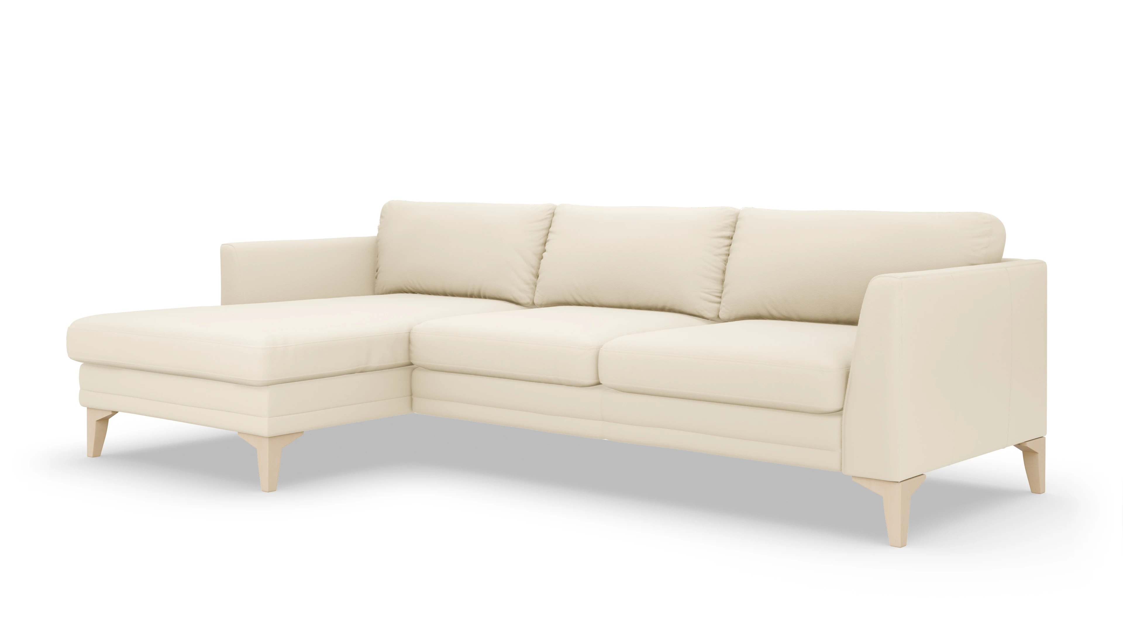 Ansicht des Produktes Fairfield Sofa mit Rec links in Leder weiß
