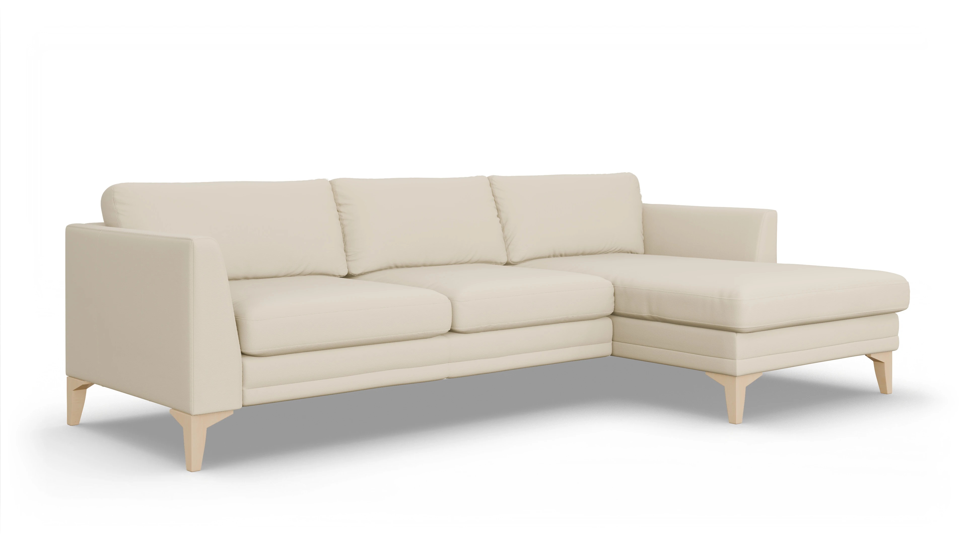 Ansicht des Produktes Fairfield Sofa mit Rec rechts in Leder weiß