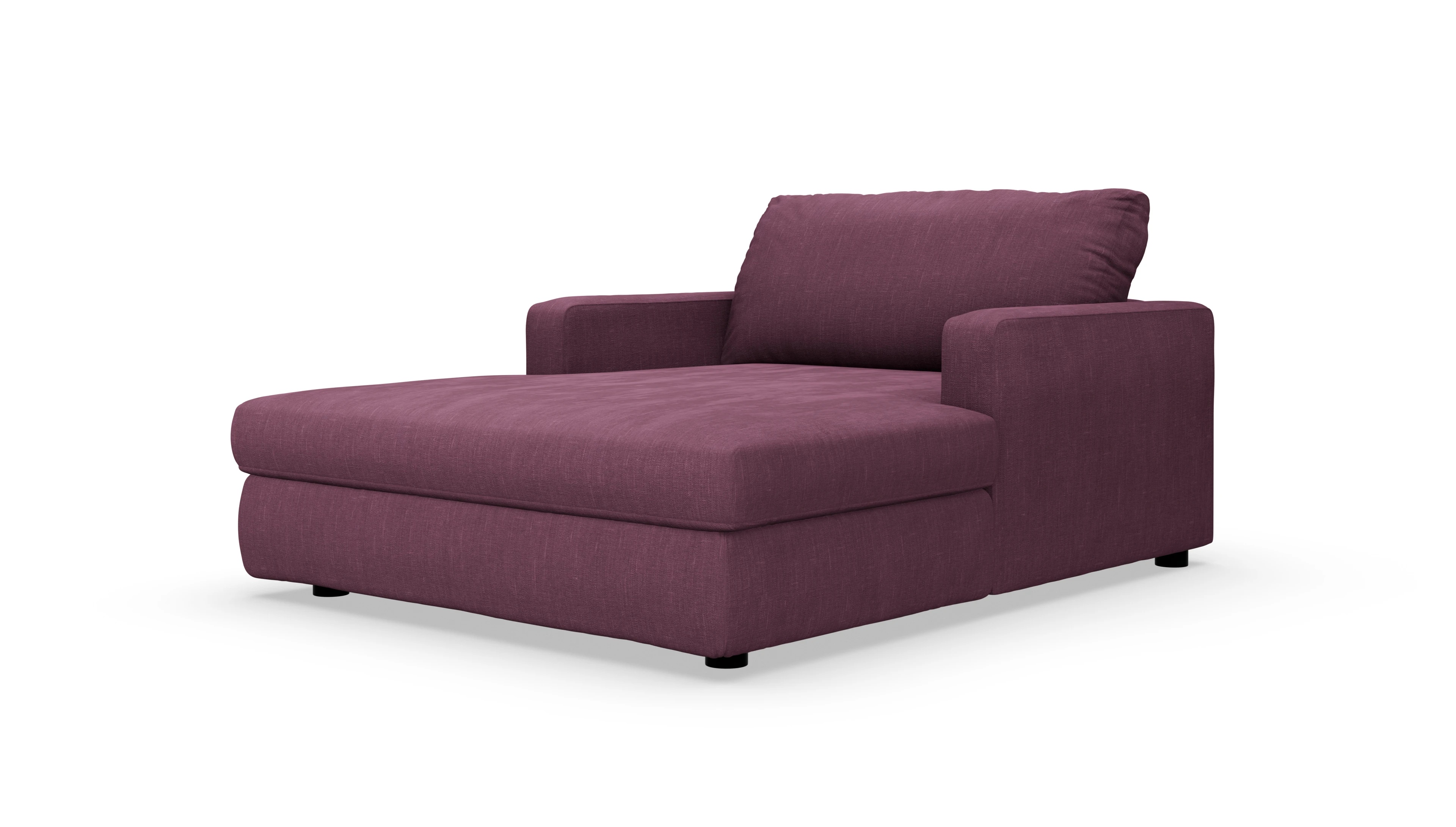 Longchair Amelia Ansicht des Produktes Amelia Sessel in Stoff rot