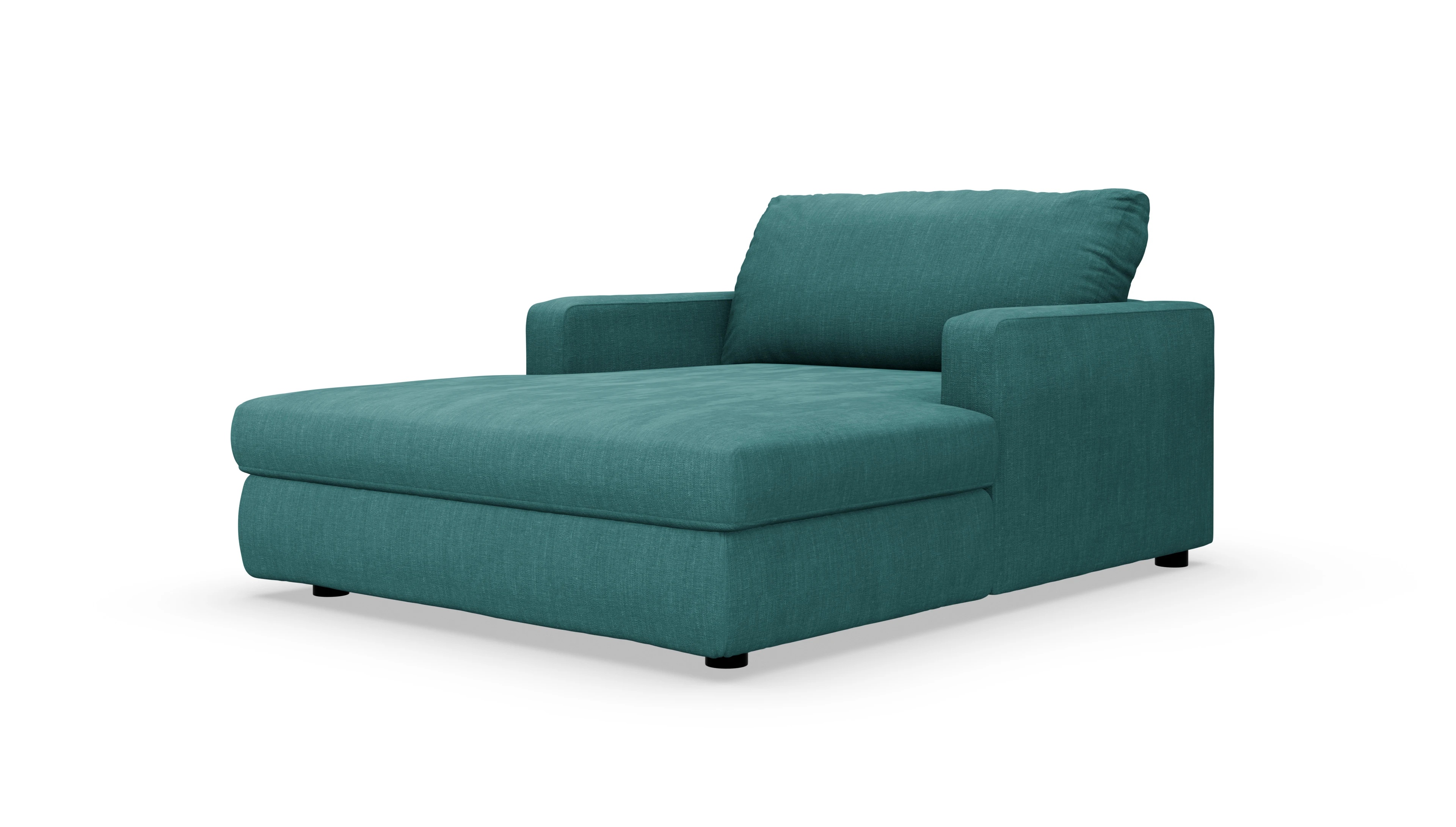 Longchair Amelia Ansicht des Produktes Amelia Sessel in Stoff grün