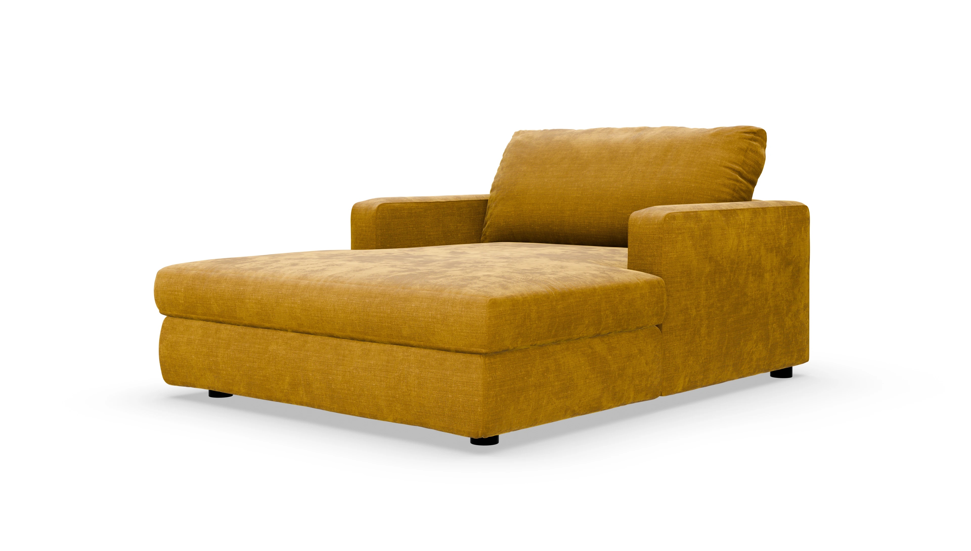 Longchair Amelia Ansicht des Produktes Amelia Sessel in Stoff braun