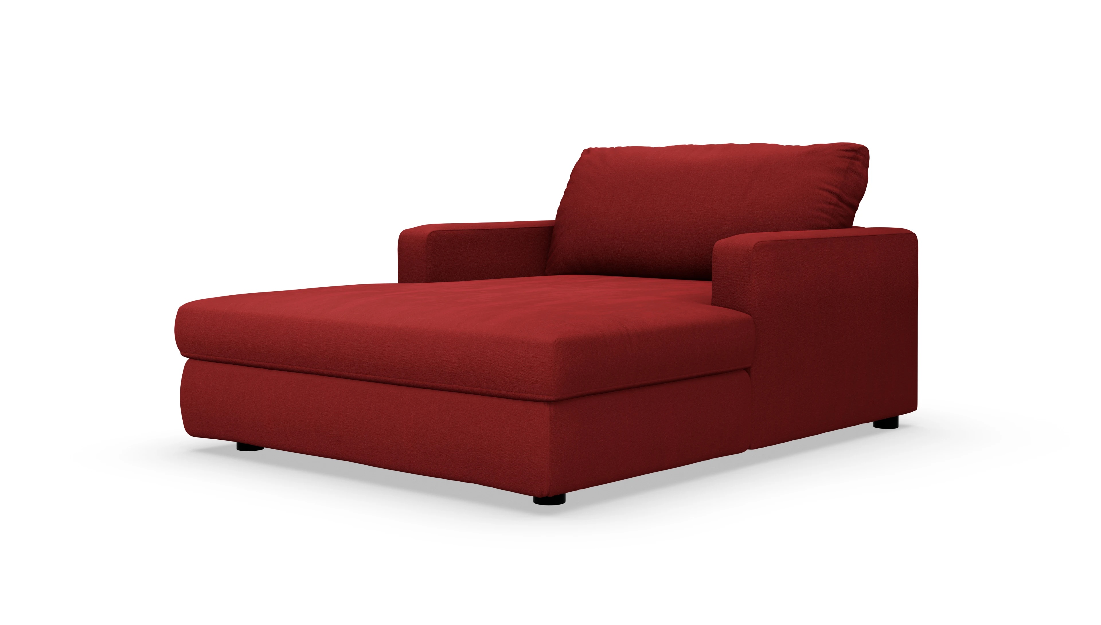 Longchair Amelia Ansicht des Produktes Amelia Sessel in Stoff rot