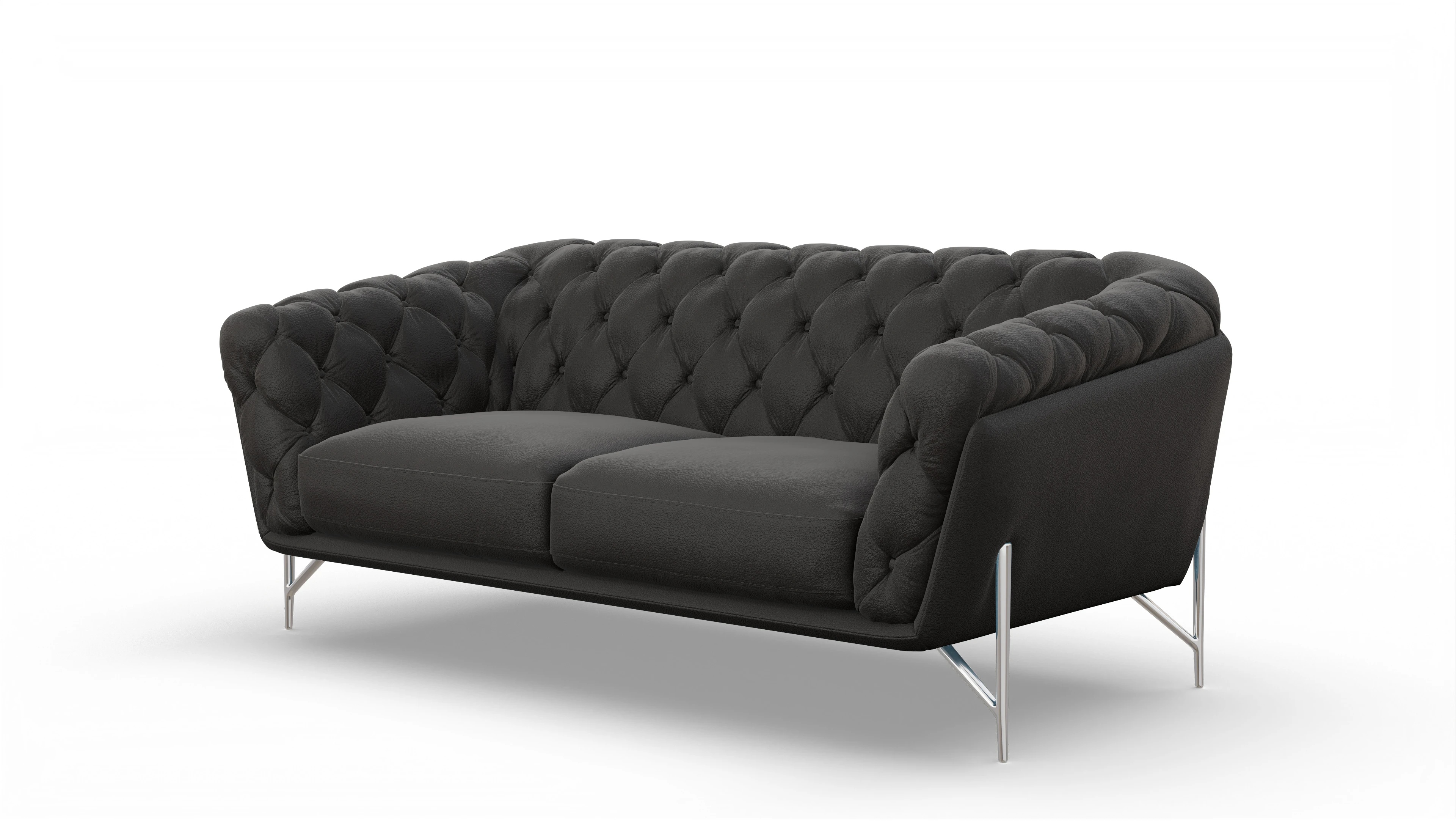 Ansicht des Produktes Alba 3-Sitzer in Leder schwarz