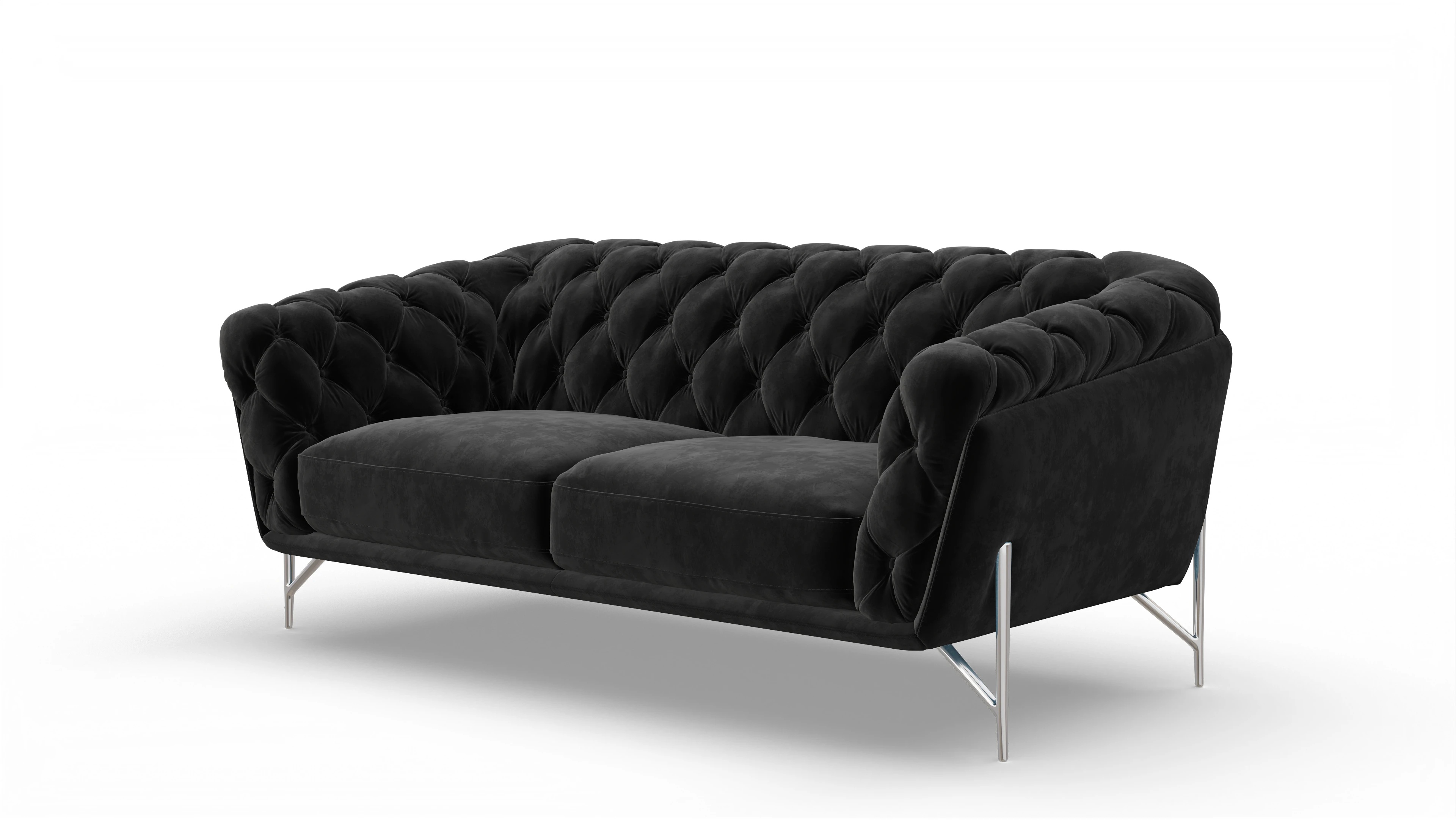 Ansicht des Produktes Alba 3-Sitzer in Samt schwarz