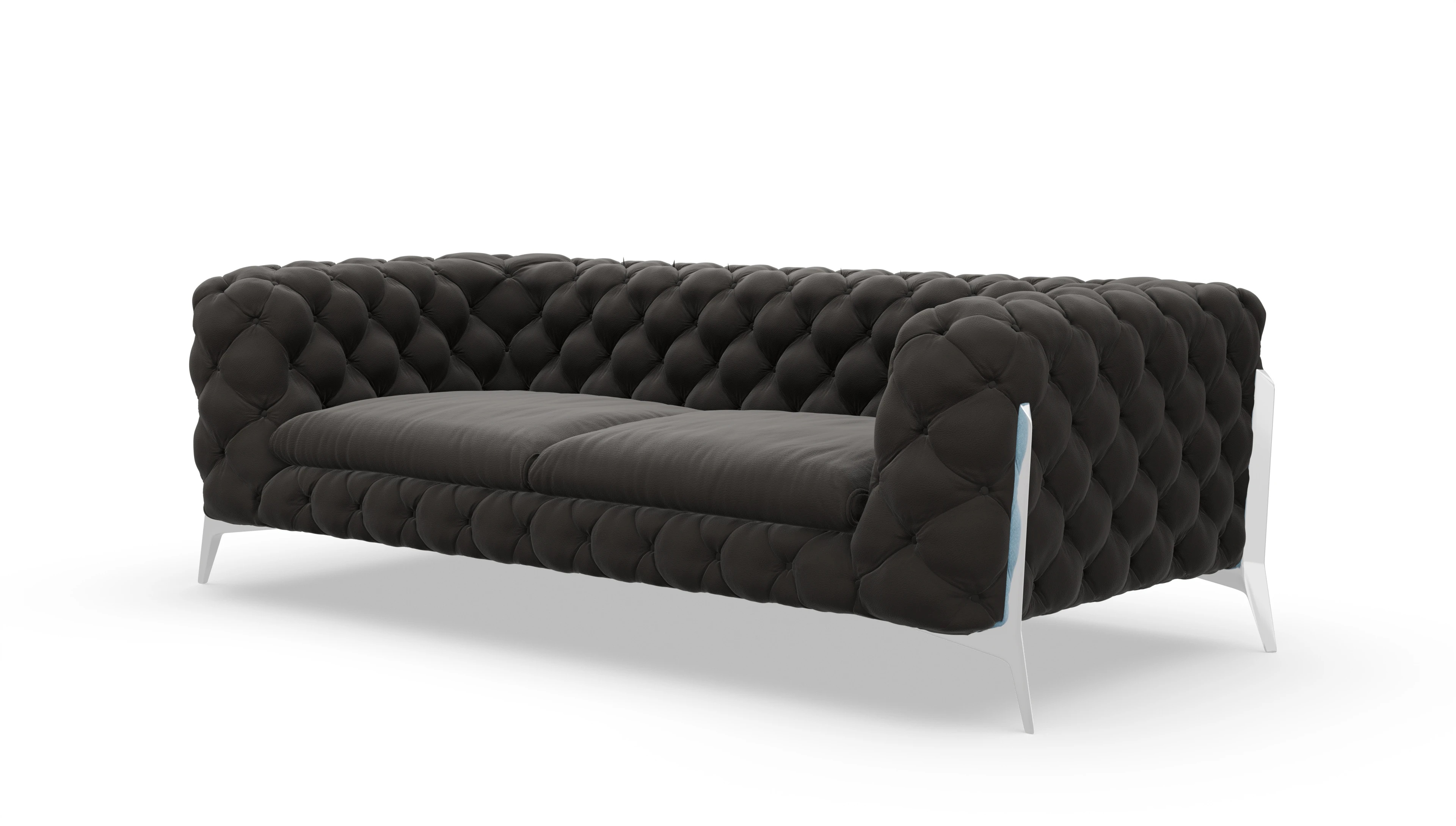 Ansicht des Produktes Juno 3-Sitzer in Leder grau