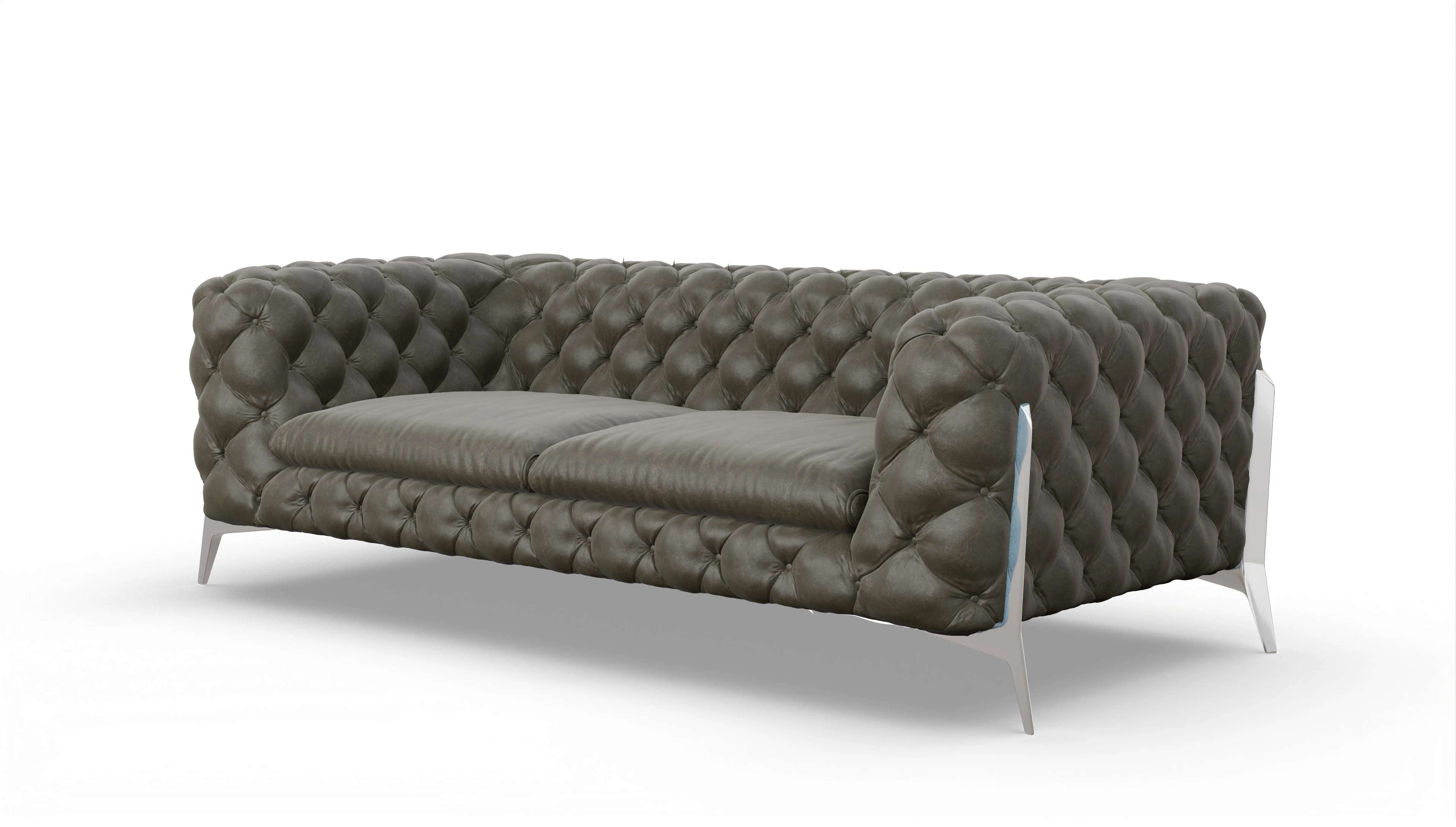 Ansicht des Produktes Juno 3-Sitzer in Leder grün