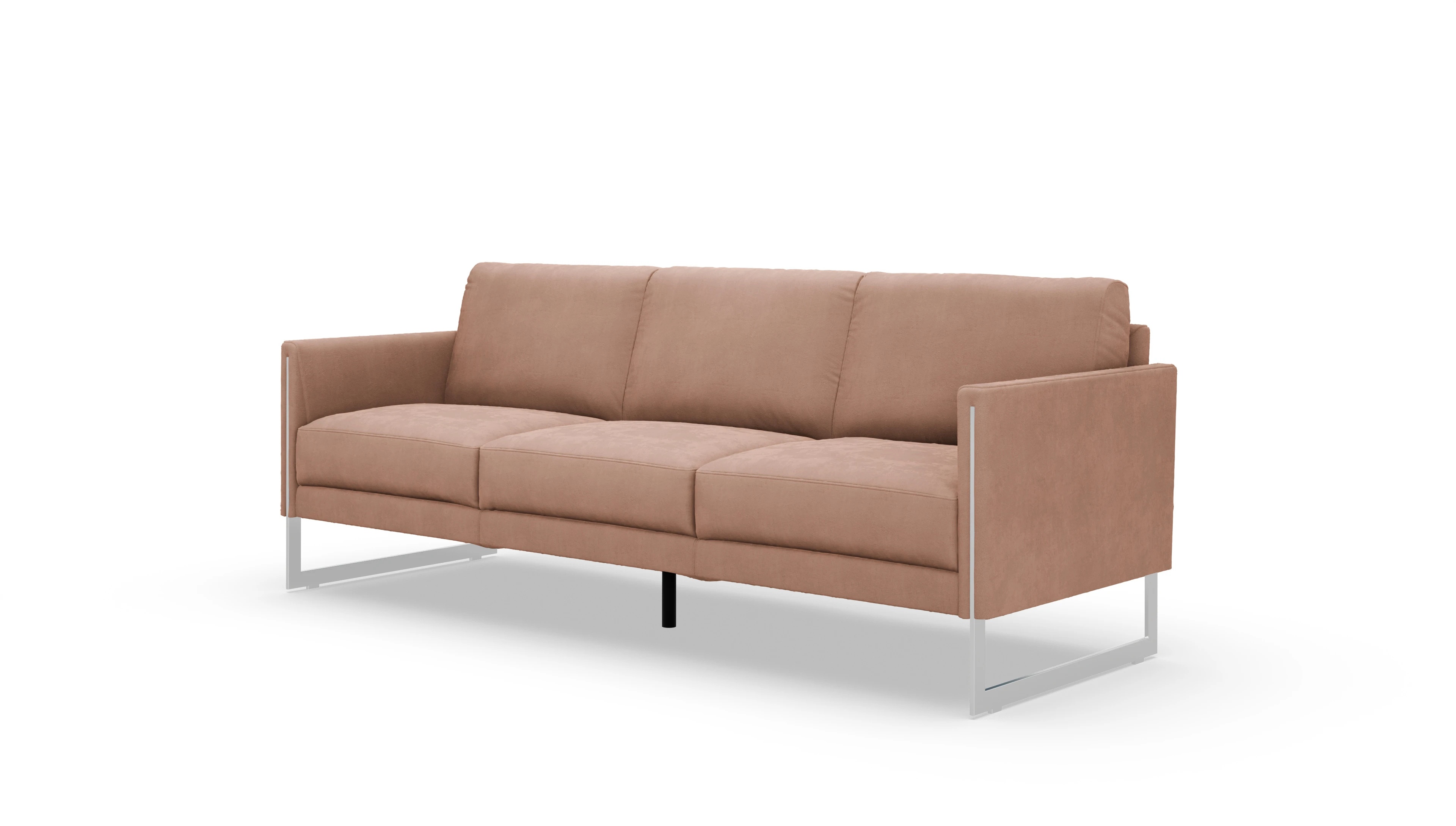 Designer-Sofa Nebbia in Samt Ansicht des Produktes Nebbia 3-Sitzer in Samt blau