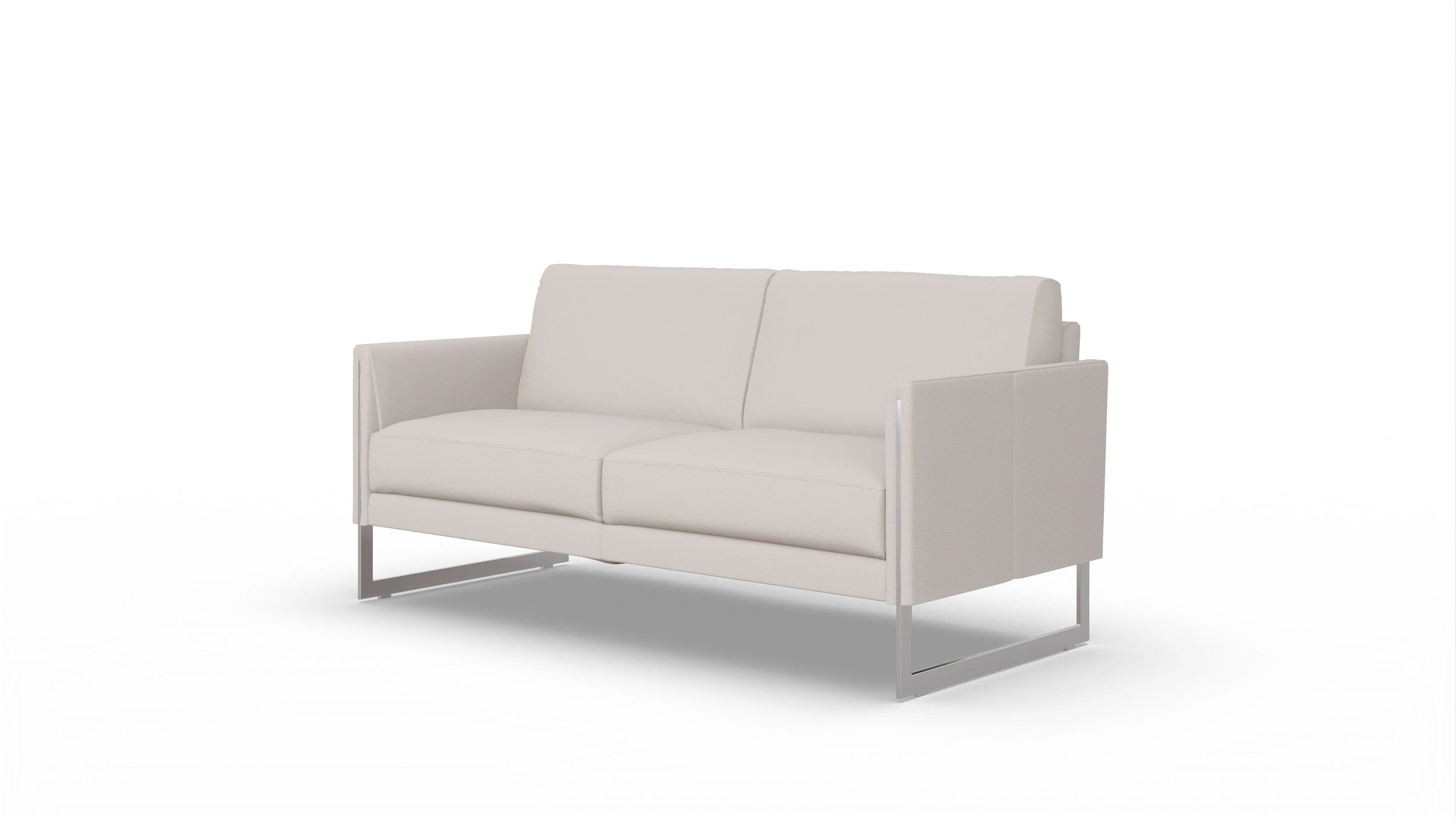 Ansicht des Produktes Nebbia 2-Sitzer in Leder weiß