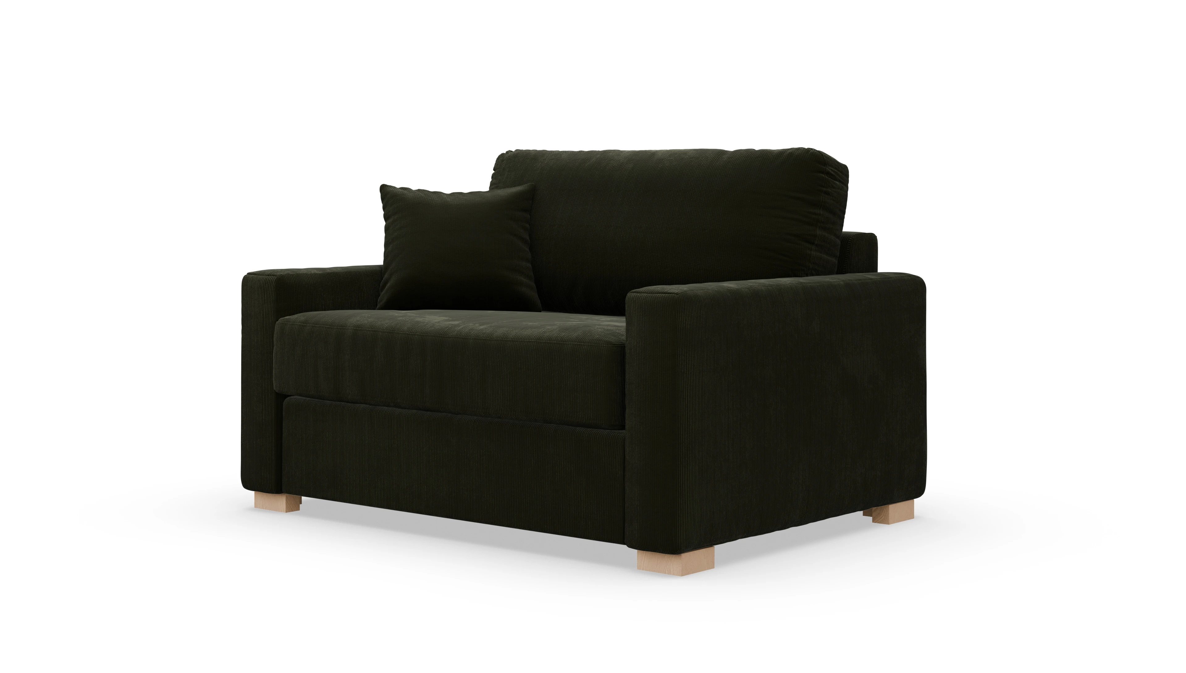 Schlafsessel Christensen Ansicht des Produktes Christensen Sessel in Cord grün