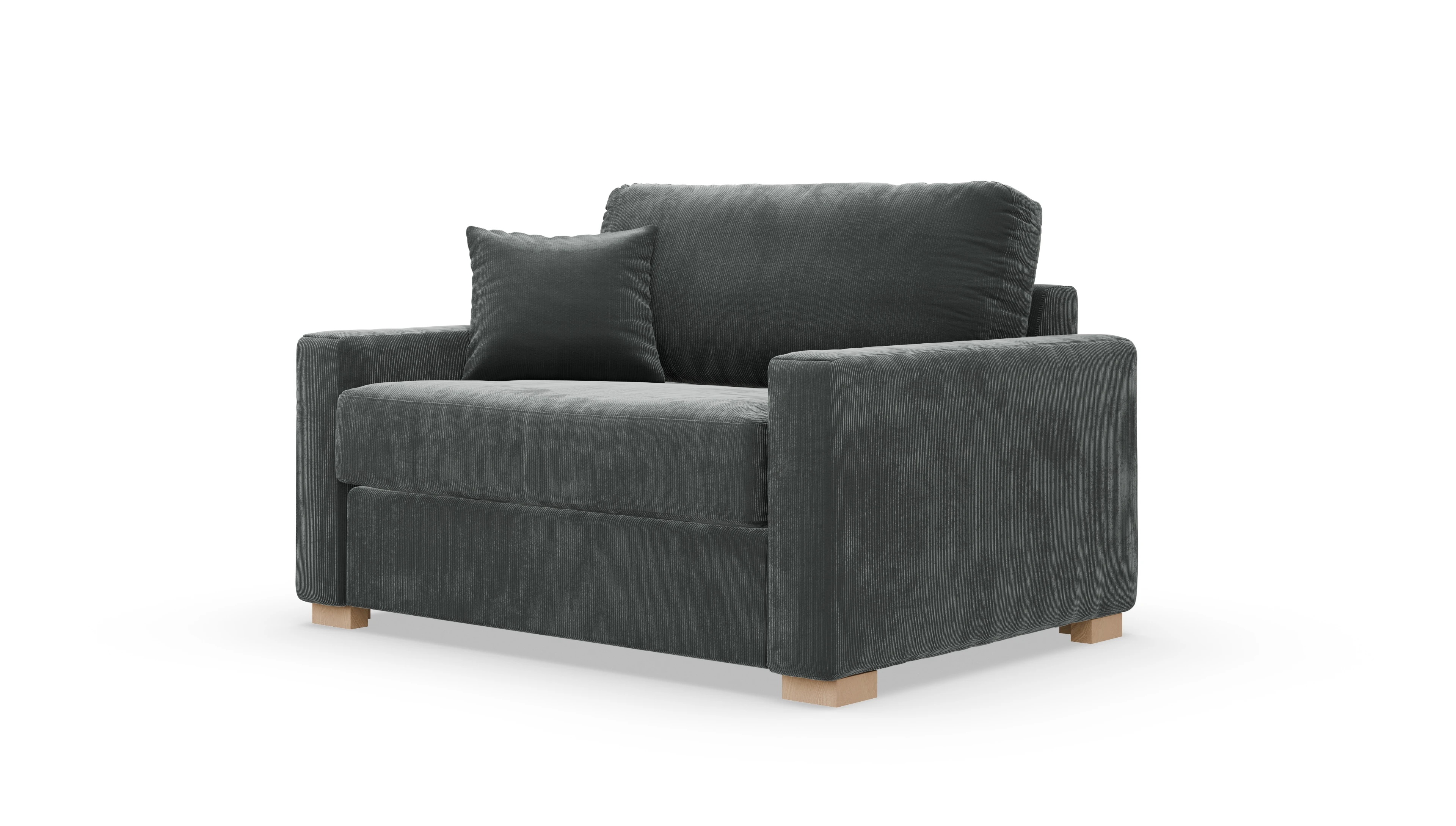 Schlafsessel Christensen Ansicht des Produktes Christensen Sessel in Cord grau