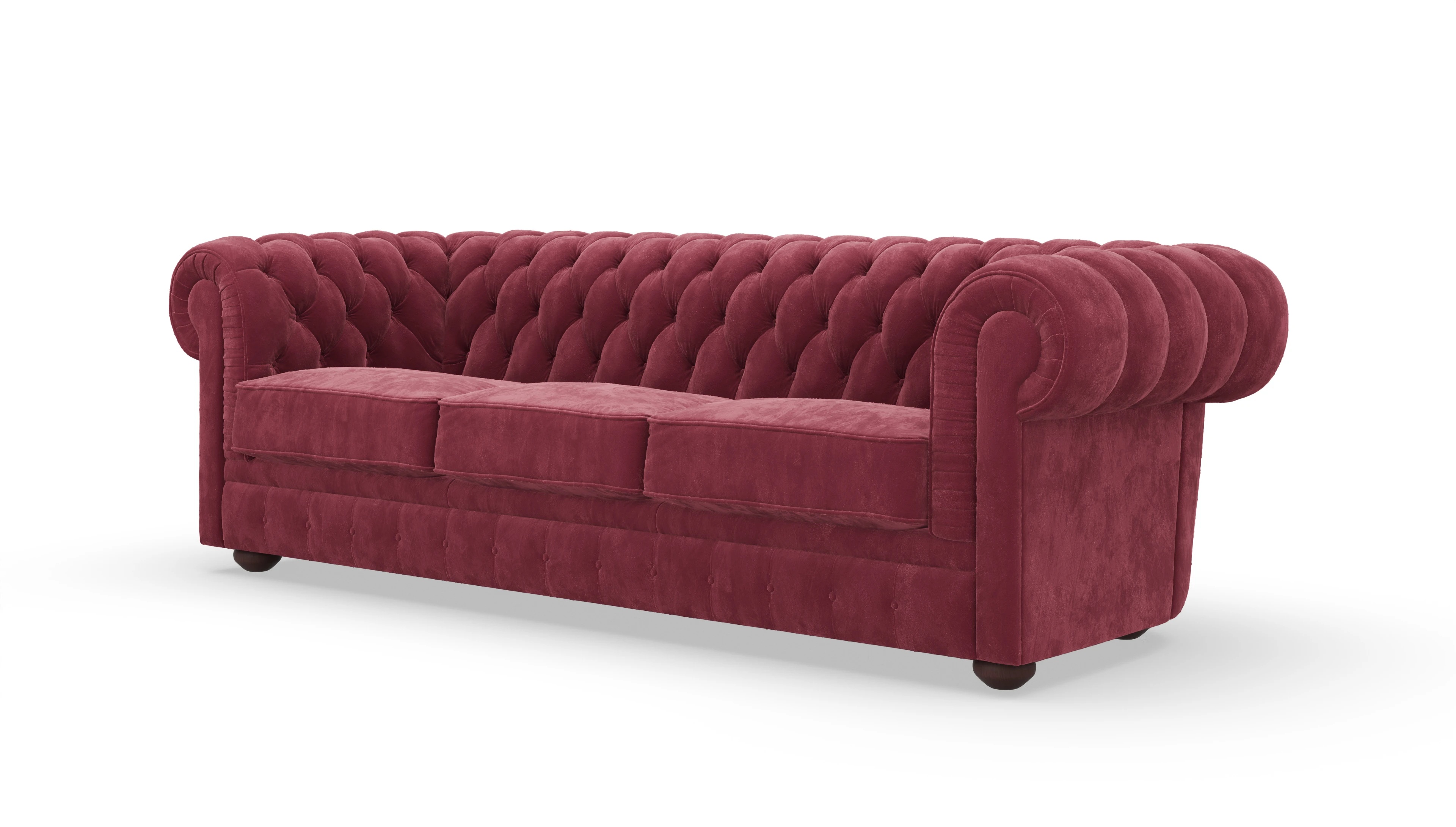 Ansicht des Produktes Chester1 3-Sitzer in Samt rot