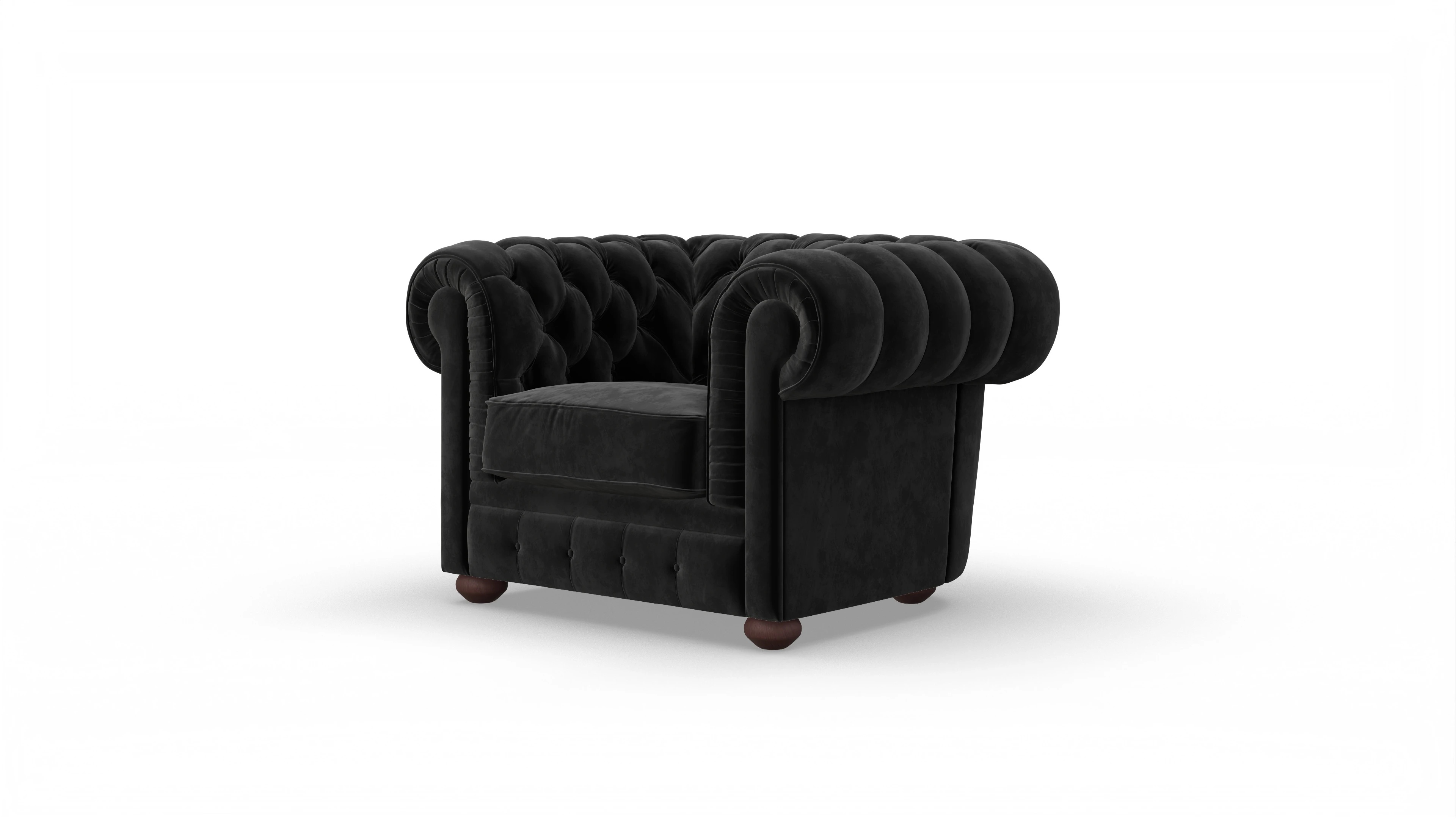 Ansicht des Produktes Chester1 Sessel in Samt schwarz