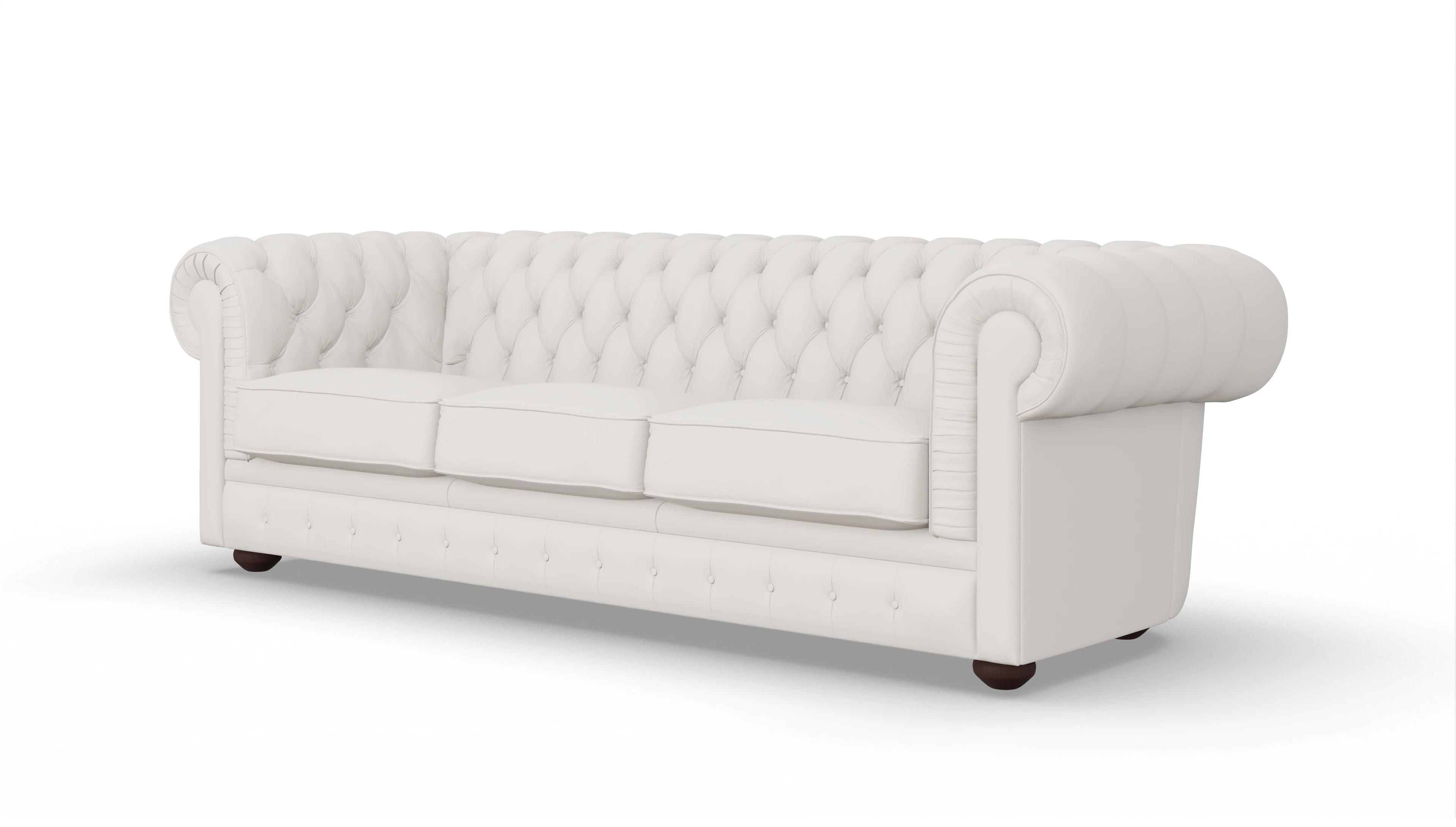 Ansicht des Produktes Chester1 3-Sitzer in Leder weiß