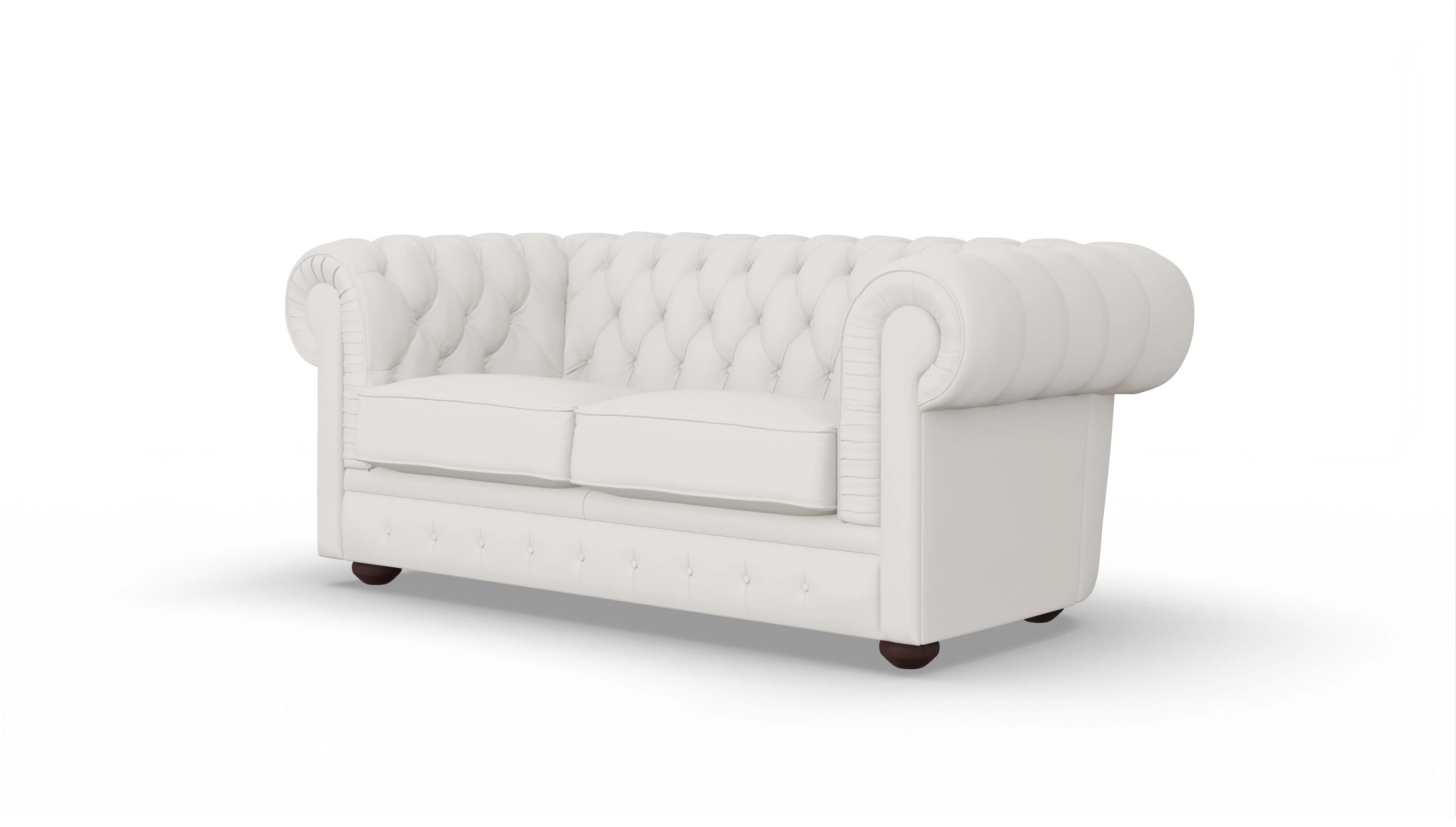 Ansicht des Produktes Chester1 2-Sitzer in Leder weiß