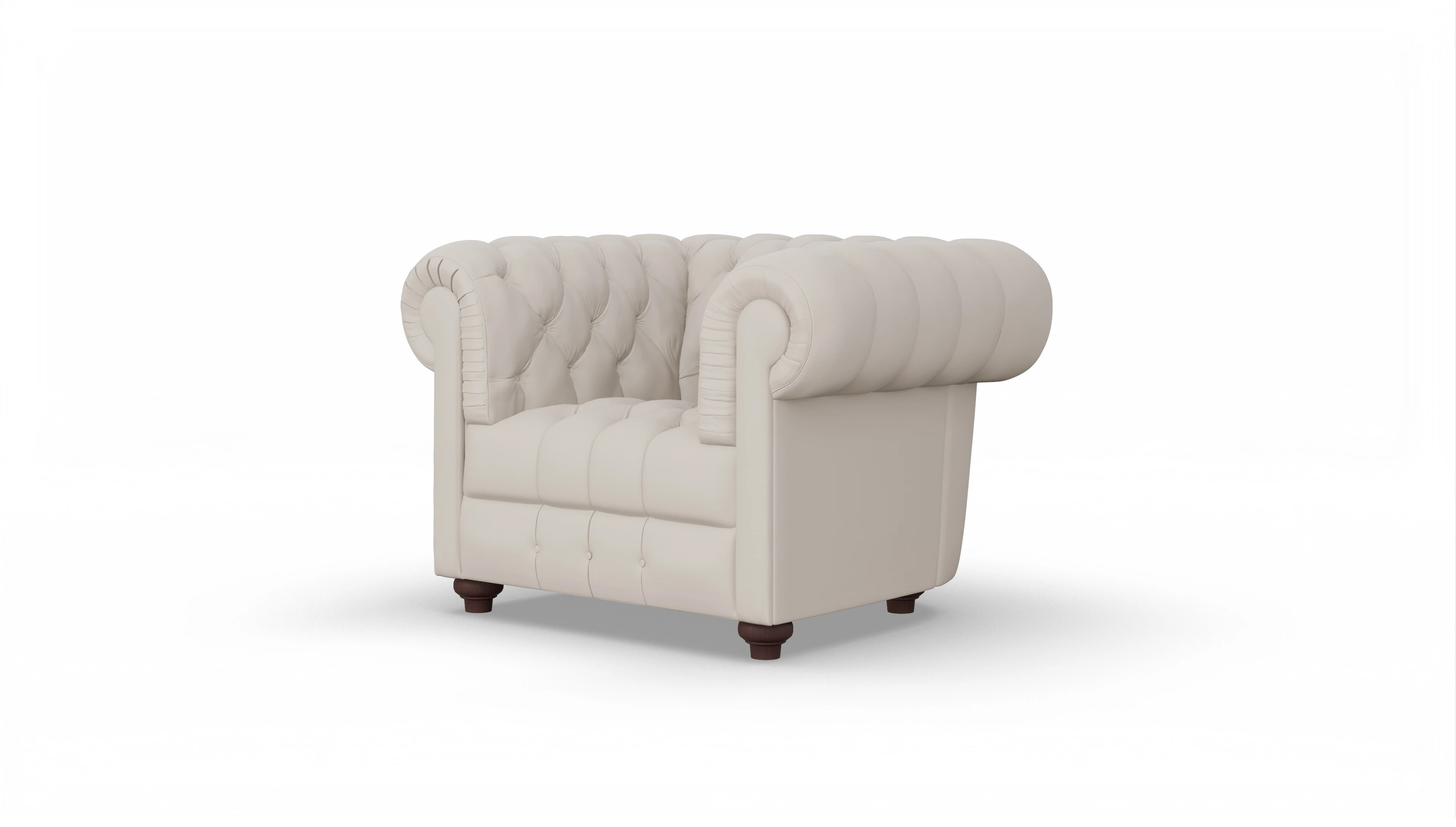 Ansicht des Produktes Chester2 Sessel in Leder weiß