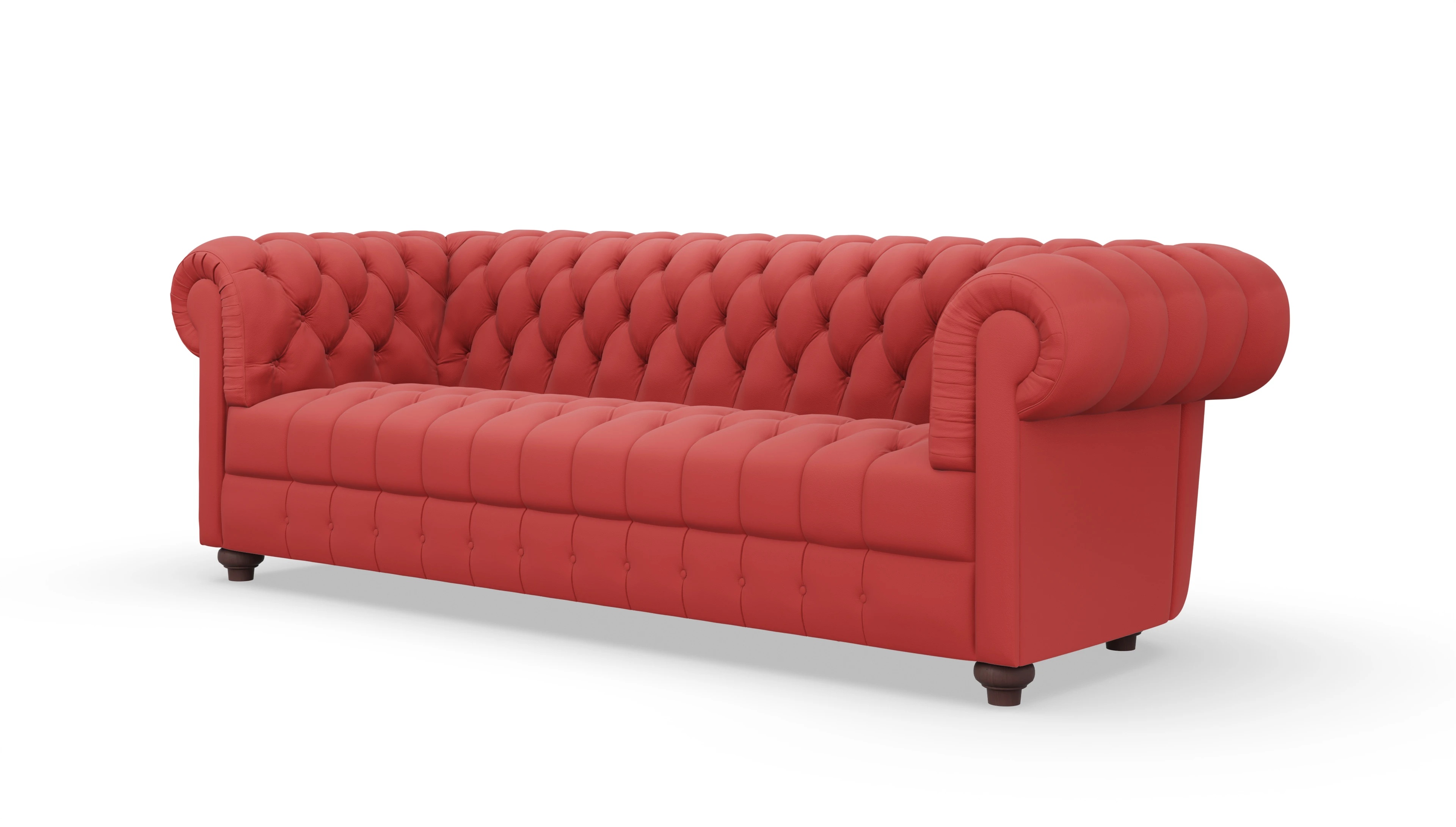 Ansicht des Produktes Chester2 3-Sitzer in Leder rot