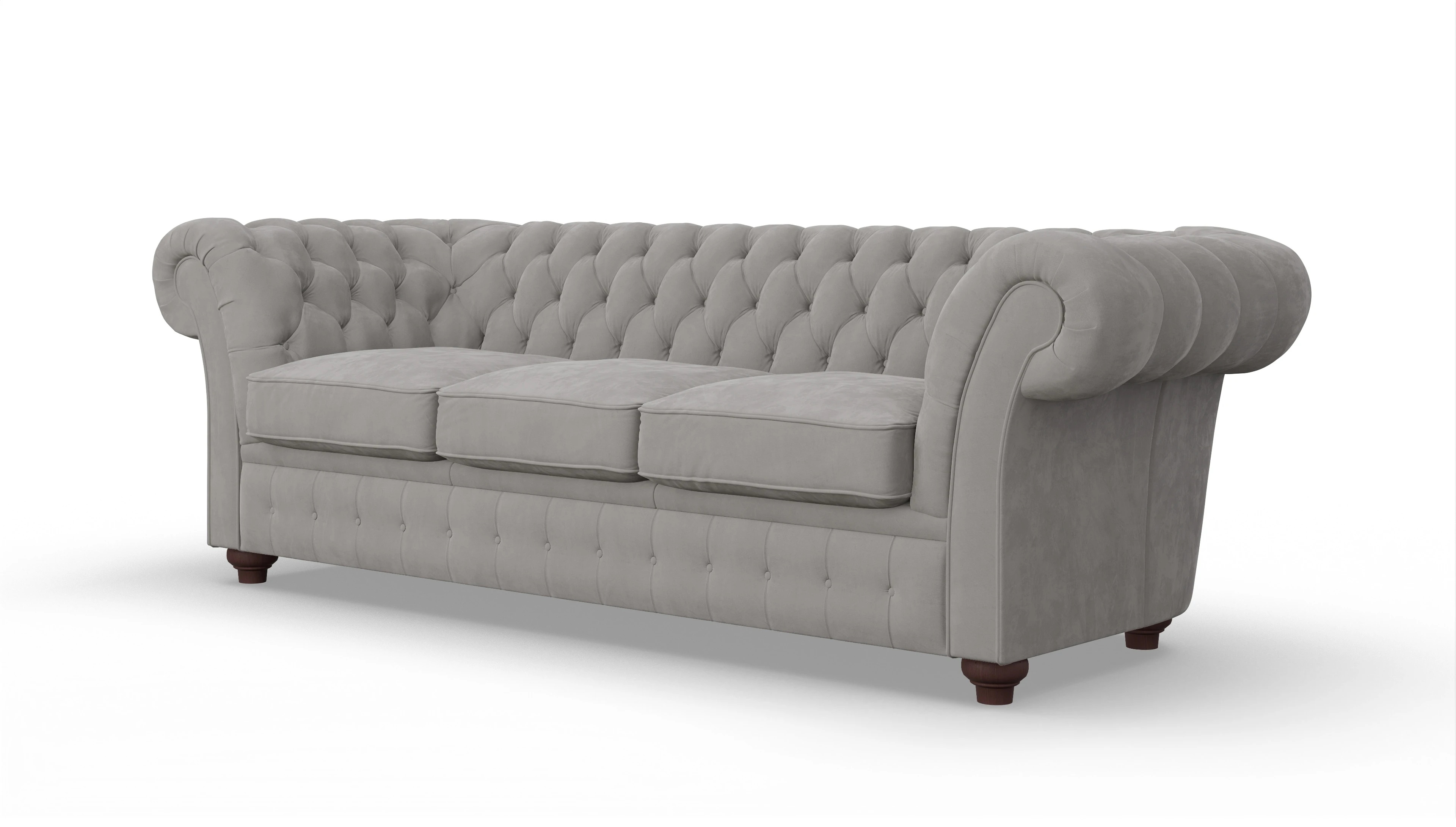 Ansicht des Produktes Duse 3-Sitzer in Samt grau