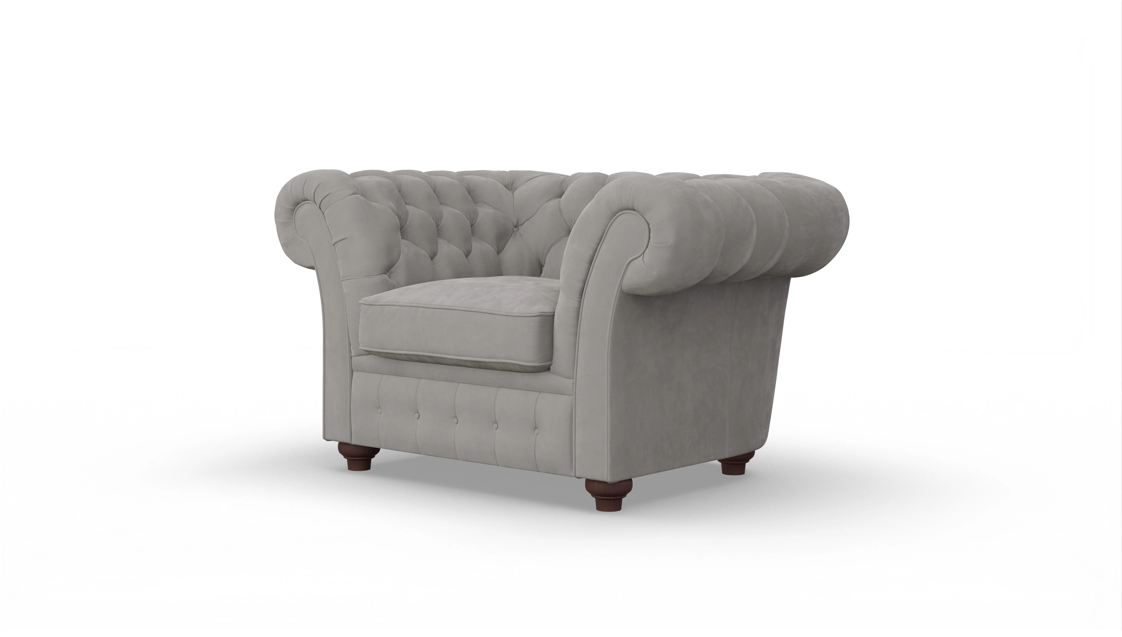 Ansicht des Produktes Duse Sessel in Samt grau